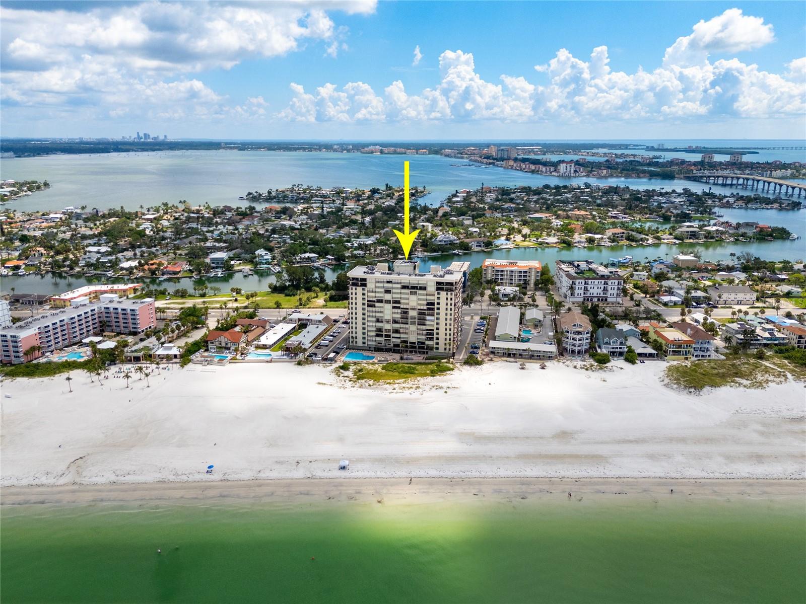 Discover the perfect blend of luxury and location with this spacious 2 bedroom, 2 bathroom corner unit in the highly sought-after Sanseair building on St. Pete Beach. Offering 1,420 sq. ft. of beautifully updated living space, this condo showcases both Gulf and Intracoastal Waterway views from nearly every window.
Wake up to the sound of the surf and spend your days on the sugar-sand beaches of St. Pete Beach, just steps from your door. In the evenings, relax on your private balcony while watching yet another breathtaking Florida sunset.
The Sanseair is a premier beachfront community with direct beach access, a heated pool overlooking the Gulf, stylishly updated lobbies, a fitness center with a beach view, and plenty of storage for bicycles and beach gear. The building has been meticulously maintained, with a new roof in 2021, fresh exterior paint, balcony inspections, and upgraded railings in 2020. 2 community washer/dryers are on each floor.
The location is unbeatable. Dining, shopping, and entertainment are all within easy reach. You’ll love the historic charm of the Don Cesar Hotel, the laid-back vibe of Pass-a-Grille, and the popular Corey Avenue Sunday Market. Just a short drive away, downtown St. Petersburg offers vibrant arts, dining, and nightlife along with the new St. Pete Pier. Convenient access to Tampa International Airport and St. Pete–Clearwater Airport makes this an ideal home or vacation getaway.
St. Pete Beach is consistently ranked among the best beaches in the world for its turquoise waters, lively coastal community, and unbeatable lifestyle. Don’t miss this opportunity to own the best priced luxury condo on St. Pete Beach—your piece of paradise awaits!