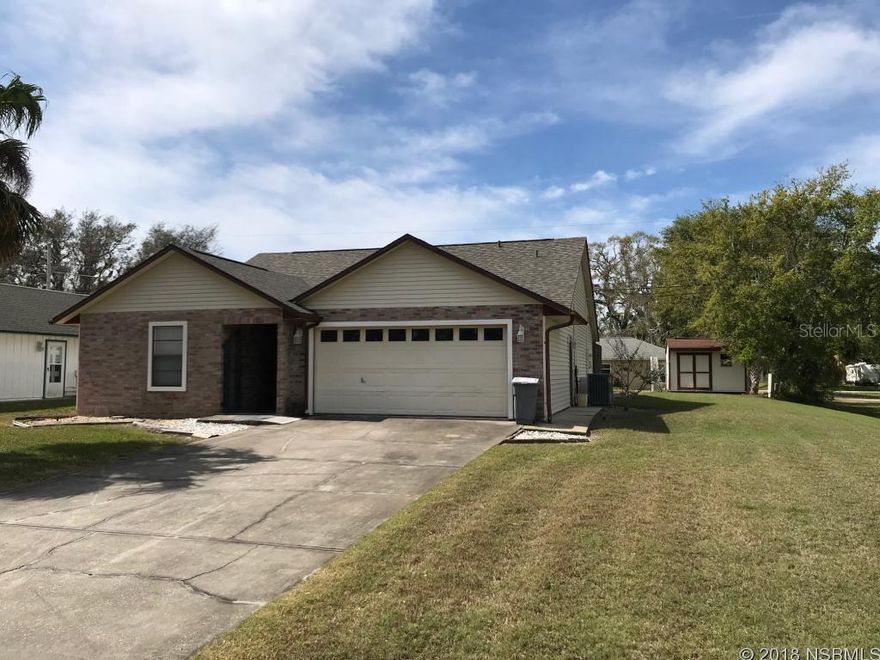 Enjoy the screened, inground pool from this 3 br/2 bath home on a corner lot--which allows extra space for parking.  New roof in 2017, newer heat pump and pool pump too.  Murphy bed and built in desk area in 3rd bedroom stay.  Just a little TLC and this beauty will shine. ;Water: City