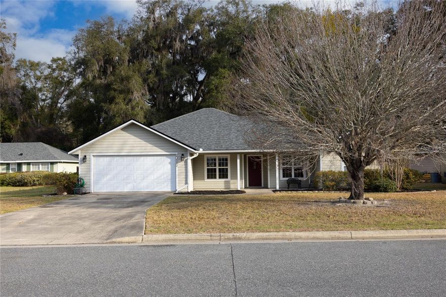 Did you say New Roof and New Water Heater with NO Hoa? Welcome to this beautifully maintained 3-bedroom, 2-bath home with 1,654 sq ft of comfortable living space on a spacious 0.29-acre lot. With a flexible bonus space perfect for an office, playroom, library, or workout area, this home offers versatility to fit your lifestyle.

Enjoy a huge fenced backyard complete with a covered porch and fire pit—ideal for relaxing evenings or entertaining friends. The property backs up to two separate 5-acre parcels, each with only one home, creating a peaceful and private setting that’s hard to find.

Inside, you’ll love the split floor plan for added privacy, a cozy wood-burning fireplace in the living room, and an indoor laundry room for convenience. The primary suite features a large en suite bath with a separate shower, soaking tub, and walk-in closet (with brand-new carpet in Feb 2026—the only carpet in the home).

Major updates provide peace of mind, including a New roof (Dec 2025), new water heater (Jan 2026) and new dishwasher (Jan 2026). Additional features include Hardie board siding, a 2-car garage, and no HOA.

Quiet living just one mile from Publix, restaurants, and everyday conveniences—this home offers the perfect blend of privacy and accessibility. Don’t miss your chance to make it yours!