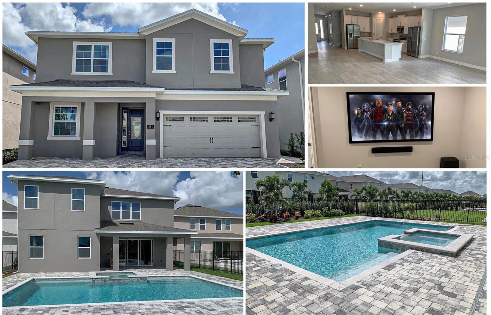 Welcome To Encore At Reunion, This Is Your Perfect Opportunity To Own In The One Of The Most Sought-After Luxury Vacation Communities Just Minutes To Walt Disney World, Orlando Airport And Several Golf Courses. This Beautiful Estate Home Sits On An Large Lot With Just Under A ¼ Acre And Is Within A Short Distance To The Award Winning Waterpark With Trilling 60ft Slides, Clubhouse, Restaurant, Volleyball, Basketball, Tennis Courts And Even A Concierge Check In Desk For Guest. This Home Features 10 Total Bedrooms Most With Their Own Ensuites, 3 On The Main Floor And 7 Upstairs. The Home Has A Nice Open Layout And Designed To Easily Accommodate Larger Groups. The Chef Inspired Kitchen Includes High End Quartz Countertops With Large Sink On The Center Island, Double Stainless-Steel Refrigerators, Dual Built In Ovens And Double Dishwashers. The Outdoor Oasis Features A Refreshing Swimming Pool With Relaxing Spa And A Covered Patio Area For Dining Alfresco. Once You Venture Upstairs You Will Be Able To Enjoy A Dedicated Theater Room That Includes A Large Projection Screen. The Home Currently Has A Long Term Renter Until November Paying $5,800 Per Month. Encore At Reunion Is A Tropical Resort Style Vacation Home Community Just Minutes From Disney World And Other Major Attractions, The Spectacular Neighborhood Water Park Is A Showstopper, As Are The State-Of-The-Art Gym, Basketball, Volleyball, Tennis Courts And Three Signature Golf Courses At Reunion Resort, Plus The Clubhouse That Features A Marketplace, Casual Bar, Award-Winning Restaurants With Delicious Cuisine And A Concierge Desk That Can Assist With Booking Tickets, Spa Services, Reservations And Resort-Provided Shuttles.