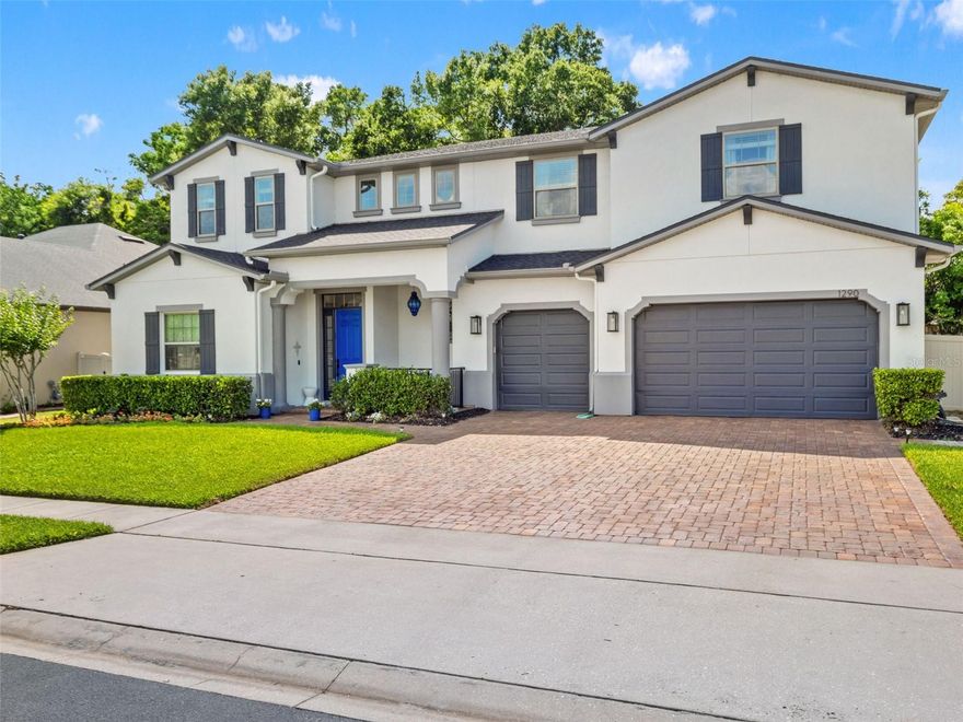 Gorgeous 6 Bedroom Pool Home in the Highly Desirable Gated Community of Arden Park South, Now Available.  This Highly Appointed Estate Home offers 6 Bedrooms Plus an Office, with over 5500sf of Living Space!  While the floor plan of the home itself is impressive and offers room for everyone to spread out, that's not all.  Upgrades and Amenities include: Custom Kitchen (featuring Custom Cabinetry, Massive Island, Wolf Appliances with Gas Range, Double Oven, Ceiling Height Backsplash, Butler's Pantry), Designer Fixtures, Wood Floors, Tray & Coffered Ceilings, Crown Molding and more.  The upgrades and customization of the home extend to the outdoor living as well.  The Huge Covered Lanai boasts a Teak Tongue & Groove Ceiling, and Covers an Amazing Summer Kitchen.  This home features a Screened, Gas-Heated Saltwater Pool/Spa, Paver Patio with Fire Pit and still Plenty of Fully Fenced Backyard Space.  The property also offers an Oversized 3 Car Garage.  This home has been well maintained with Newer Roof (2022) and Interior/Exterior Paint (2023).  Beyond the home itself, the community features include a pool, cabana, park, playground, walking trail, and a 24-hour monitored gate. You also have access to Arden Park North community center and amenities directly across the street.  This location offers easy access to major highways, 429, Turnpike, Maitland Exchange for short commute to Downtown Winter Garden (Plant St, 15min), Downtown Orlando (25min), Lake Mary/Heathrow Corridor (25min), The Parks (25min), and The Airport 25min). This is a truly one-of-a-kind home.  Don't miss your opportunity to call 1290 Arden Oaks Dr home.  Schedule your private showing today.