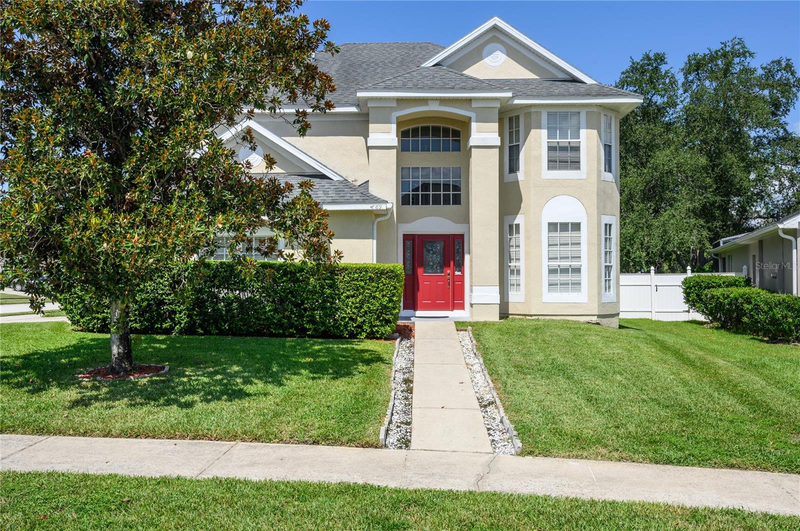 Great Location! Conveniently located off of Lake Emma in Hunting Pointe subdivision in Lake Mary. This gorgeous 4 Bedroom, 2 1/2 bath home has plenty of room for a large family. It has a formal living room and dining room combination. Family room and a great bright kitchen with a breakfast area. There is 1/2 bath downstairs. Upstairs you will find 3 bedrooms and a great master bedroom with a beautiful master bath that include a garden tub, separate shower and a large walk in closet. There is a Large Florida room also downstairs off of the kitchen.
This sought after neighborhood has a community playground, tennis court, basketball court and 2 swimming pools.