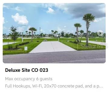 Discover your own piece of paradise with Lot CO 023, a deluxe RV pad located in the sought-after Resort at Canopy Oaks in Lake Wales, Florida. This lot includes a spacious 20x70 concrete pad is ready for your next adventure with full hookups, both 30 and 50 amp electric service, WiFi, a picnic table, and even a fire ring for enjoying cool Florida evenings. Pet lovers will appreciate that the site is pet-friendly. This Deluxe lot offers a prime location—just a short walk to the community clubhouse and pool—means convenience and comfort are always close by. Whether you're looking for a personal retreat or a smart investment, this lot offers the best of both worlds. The resort even offers a rental program, allowing you to generate income when you're not using it—potentially letting the lot pay for itself. Set on 435 acres of beautifully landscaped grounds, Resort at Canopy Oaks is more than just an RV park—it's a vibrant community packed with upscale amenities and endless opportunities for fun and relaxation. Spend your days sipping cocktails at the tiki bar, lounging by the resort-style pool, unwinding in the hot tub, or grabbing a bite to eat at the on-site pizza and sandwich shop. You'll also find a hair and nail salon, relaxing spa, country store, coffee and ice cream shop, fitness center, fishing pond, pet exercise area, arts and crafts room, business center, and a variety of sports courts including pickleball, shuffleboard, and bocce ball. Ongoing events in the community with live music and food trucks. For added convenience, there’s golf cart rentals and RV and boat storage available. Whether you're soaking up the Florida sun, enjoying the vibrant social scene, or reaping the benefits of owning a rental-friendly site in one of Florida’s premier RV resorts, Lot CO 023 offers a lifestyle that’s as fun as it is functional. Schedule your private showing today and start living the resort life you deserve!