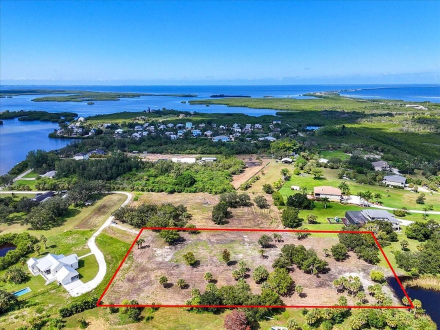 Exceptional Opportunity for Builders and Dream Home Seekers!

Welcome to the captivating Terra Ceia Island, where the beauty of nature embraces you and invites you to imagine your dream home! This generous 2.89-acre homesite is nestled within the friendly and charming community of Tilletts Bayou Preserve, offering you a delightful blend of serenity and convenience. Here, you can truly find your personal sanctuary and create the perfect retreat surrounded by breathtaking landscapes. Come and envision your future in this welcoming paradise!

This expansive property, measuring 521ft by 243ft, offers breathtaking views of the tranquil Tillett Bayou and features a serene pond with an island, creating an idyllic setting to embrace Florida's natural beauty. The unincorporated area of Manatee County means you can build without the constraints of city regulations, allowing for your creative vision to flourish.

Enjoy the notable features of this property, which include a private Artesian Well maintaining an active pressure of 62psi. Furthermore, the property benefits from underground city electric and water services. These provisions together offer a dependable water and electricity supply for your future estate. While the property currently lacks city sewer, you have the flexibility to install a septic system or inquire about sewer hook-up options.

Though classified as flood zone AE, building an elevated home not only addresses hurricane preparedness but also maximizes your views and minimizes insurance costs. Plus, the addition of a residential elevator, starting around $10,000, makes everyday living a breeze and opens up endless possibilities for storage and recreational space on the first level.

The Tillett Bayou Preserve subdivision features a homeowners association that provides residents with access to a private boat ramp and dock. This amenity offers a convenient alternative to public facilities, reducing potential wait times for launching or retrieving watercraft. The annual homeowners association dues are $500.

Embrace the vibrant lifestyle of Terra Ceia Island with an optional Village Improvement Association membership, where you can ride your golf cart to the community park and participate in year-round events. Seabreeze Community Park offers a pavilion for gatherings, picnic areas, weekly food trucks, boat ramp access, a dock for fishing, and soon-to-be-built pickleball courts, enhancing your sense of community. For more details, visit the optional Village Improvement Association membership website at terraceiavia.com.

Seize this rare opportunity to build your dream home or develop a remarkable estate in a location steeped in history and natural charm. 
Conveniently located just minutes from US 19, US 41, and I-275, this property is only 20 minutes from downtown St. Petersburg and 35 minutes from Tampa International Airport. Homes in the Terra Ceia area have appreciated by an average of 11% over the past two years, making this the ideal location for building your dream home and ensuring a valuable investment.
