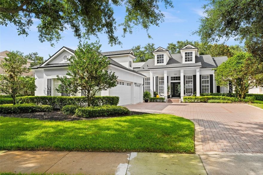 Exquisite Modern Living in Keene’s Pointe – Fully Renovated One-Story Luxury Residence - Experience elevated living in this architecturally
reimagined home located in the highly sought-after Keene’s Pointe community. Every inch of this property has been meticulously upgraded to
reflect timeless elegance, modern design, and exceptional craftsmanship. Designer lighting, floor-to-ceiling custom wood cabinetry, and smart home automation provide both function and beauty. The chef’s kitchen is outfitted with professional-grade appliances, quartz countertops, and a pot filler that opens to an inviting family room ideal for entertaining. Wine lovers will appreciate the wine cellar with capacity for over 180 bottles, while the spa-like bathrooms showcase Calacatta quartz and gold finishes. Step outside into your private outdoor retreat, complete with a gourmet summer kitchen, rustic travertine marble surfaces, and a motorized screen system for effortless indoor-outdoor living. Additional highlights include: Engineered hardwood flooring throughout, Whole-house water filtration, and an energy-efficient solar panel system. A dedicated workshop in the garage, smart storage solutions, and luxury finishes in every space. Enjoy Disney fireworks views from your front door.