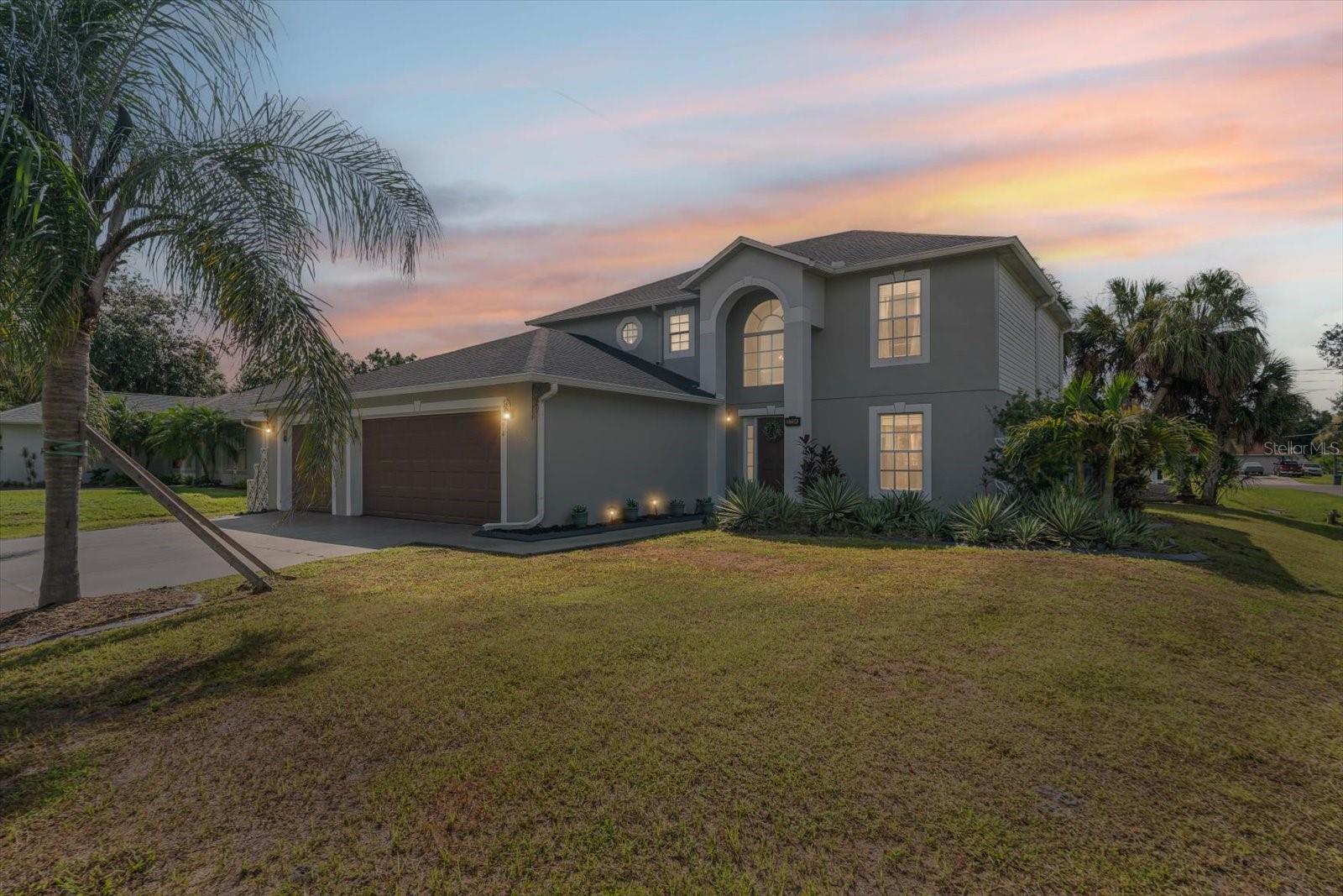 Discover an exceptional blend of style, function, and comfort in this move-in-ready 5-bedroom, 2.5-bathroom home. Spanning 2,248 square feet, this coveted corner lot property has been thoughtfully upgraded with major systems and finishes, offering a truly turn-key experience.
Throughout the home, you'll find elegant luxury vinyl plank flooring, with durable laminate in the bathrooms. The heart of the home is the updated kitchen, boasting sleek LG appliances, beautiful quartz countertops, an undermount sink, and a garbage disposal. A convenient pantry provides ample storage.
The kitchen opens up to a separate living room, perfect for casual gatherings, while the main family room offers a cozy space to relax by the warmth of an electric fireplace. The first floor also features a powder room, a bedroom, and a dedicated laundry room with new LG washer and dryer appliances.
Upstairs, the spacious primary suite is a true retreat, featuring large his-and-hers walk-in closets and a private ensuite bathroom. Three more bedrooms with sizable closet space and an additional full bathroom complete the second floor.
Previously a 3-car garage, one of the bays has been cleverly converted into a flexible office space, perfect for remote work or a home gym, still leaving a two-car garage with plenty of room for storage and organization.
Step outside into your private backyard paradise, fully fenced for privacy and security. The in-ground pool (2015) includes a unique in-pool table and umbrella—the perfect spot for summer gatherings. For added peace of mind, the home is equipped with hurricane shutters. The property also features a well for irrigation and a water softening system (2019), enhancing daily convenience.
Major system upgrades include a new roof and AC unit (both 2022). Situated in Flood Zone X, this property does not require flood insurance, making it an even more attractive investment. Located in a welcoming, no-HOA neighborhood, this home offers the freedom to live without restrictions. Cranberry Elementary, an A+ rated school, is just a short stroll away.
Don’t miss the opportunity to make this beautiful property your new home. Schedule your private showing today!