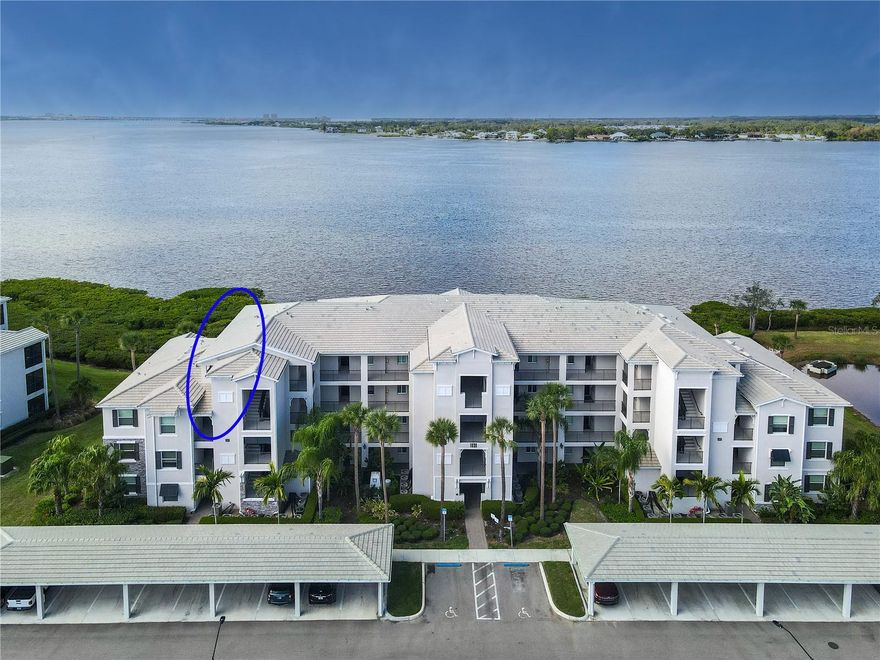 Introducing a Spectacular Condominium at Tidewater Preserve! Discover the epitome of luxury living in this stunning corner unit condominium located on the 4th floor of the prestigious Tidewater Preserve. Nestled in a gated community, this residence offers unparalleled elegance and breathtaking views of the Manatee River from its expansive lanai. This is a pet friendly community. Key Features: Location: Tidewater Preserve, a gated, boating community ensuring privacy and security. Floor: 4th floor corner penthouse, providing a heightened perspective and serene atmosphere. 9' ceilings. View: Enjoy picturesque river views from the spacious lanai, perfect for relaxation and entertainment. Bedrooms: 2 spacious bedrooms offering comfort and style. Bathrooms: 2 well-appointed bathrooms for convenience and luxury. The main bedroom has two walk in closets and a walk in shower. The kitchen has quartz countertops and stainless steel appliances. Crown molding throughout! Sliding doors to the private lanai with a northwestern view. BEAUTIFUL SUNSETS!!!  Hurricane Impact Windows. There is a large private, 8X12 storage closet with a lock. There are simply too many features and benefits to list. Imagine waking up to the tranquil sounds of birds and enjoying evening sunsets from your private lanai. The open-concept living spaces, stylish bedrooms, and modern bathrooms make this condominium an ideal retreat. Central Location: Conveniently situated near highway I75, providing easy access to various amenities and attractions. This includes shopping, theater, hospitals, professional sports, airports, world class beaches, etc. Community: Tidewater Preserve offers a range of amenities, fostering a sense of community and well-being. Enjoy the 3 large community pools and fitness centers. Large Clubhouse and kitchen, pool tables, fireplace, library, endless events, marina, tennis courts, kayaks, canoe launch and scenic trails. Whether you're a nature enthusiast, looking for a central location, or seeking a secure and gated community, this condominium at Tidewater Preserve has it all. Don't miss the opportunity to make this corner unit your home and experience the luxury of riverfront living. Or consider this as an investment until you are ready to move in. Schedule a viewing now and immerse yourself in the charm and sophistication of this exceptional condominium at Tidewater Preserve!