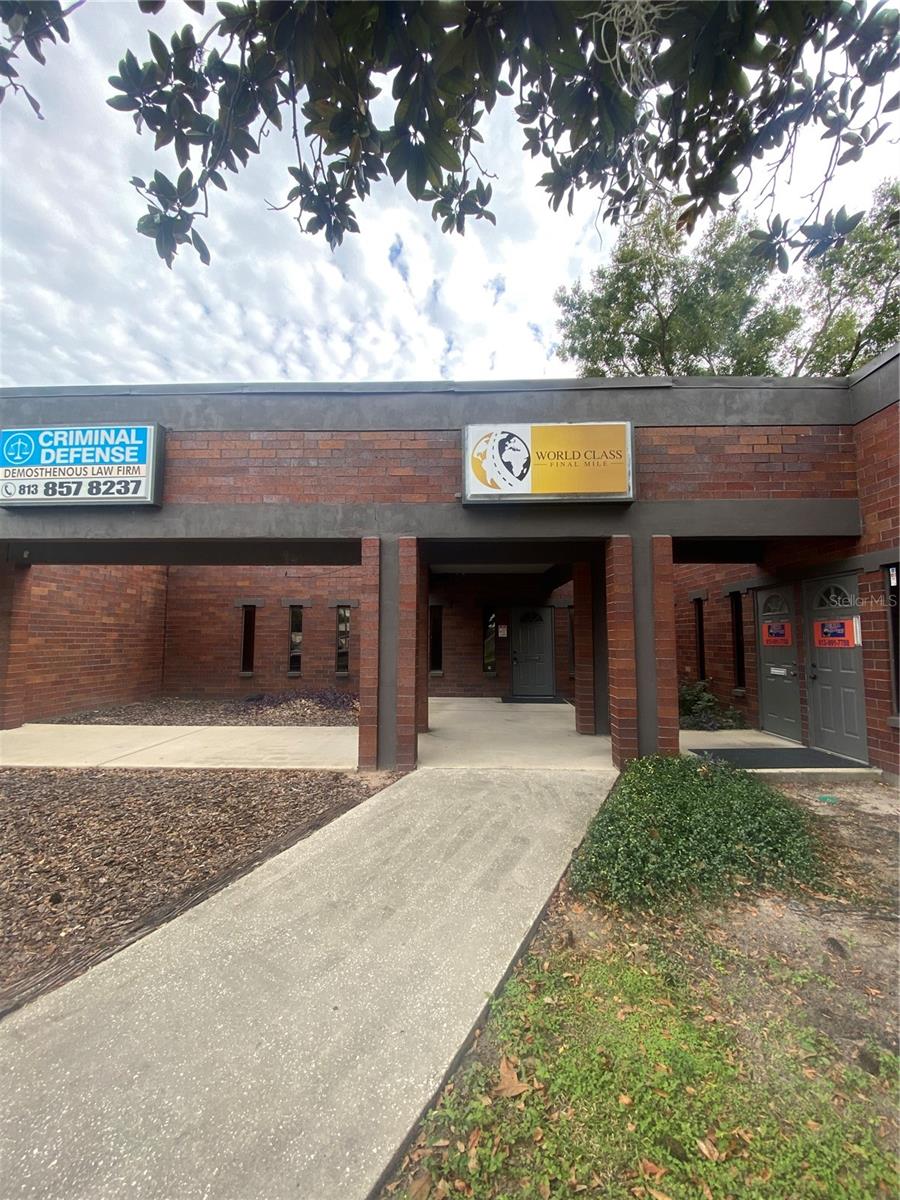 Completely remodeled space with Vinyl flooring throughout. Lease rate is $1600/month. Space includes Reception area, 1 Private Office, 1 Shared Kitchen and Bathroom, and Waiting Room. The unit next door (Suite G) is also available and contains roughly 900 additional Sq Ft. Parking Lot has assigned spaces and customer parking. Block and Brick Construction throughout. Utilities (Electric, Water, Internet) are split in half with neighboring office. Landscaping and Trash included in rent. Located within minutes of Downtown Tampa, Port Tampa Bay, Adamo Dr., Brandon, Ybor City, Crosstown Expressway and I 4, Seven minutes to downtown Tampa. Sales tax is additional. Renter's Insurance is required.