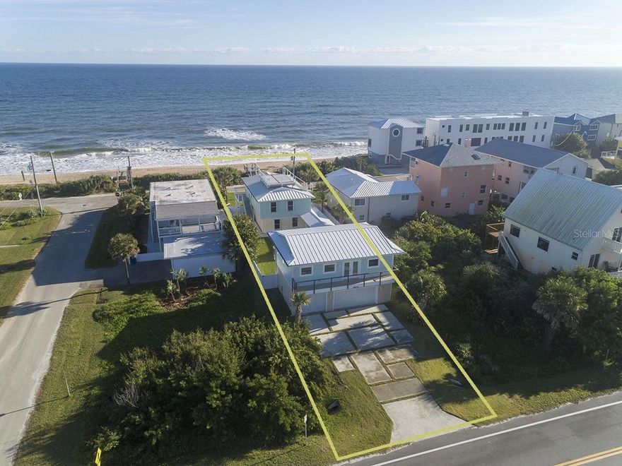 Priced per January 2020 Appraisal. Amazing 5BR/4BA/3-Car Garage DIRECT OCEANFRONT HOME in New Smyrna Beach, FL on a rare double lot (street to street) with dune lot and private walkover. Main house has 4BR/3BA and is connected via courtyard breezeway (perfect area for a private pool) to the recently built guest house, which offers a 1BR/1BA ocean and river view apartment with 2 balconies over a 3-car garage (room for your boat, beach toys and more). Ample parking via driveways at both the guest home and main house. This property is ideal for large families, guest accommodations, corporate retreats and/or rental income. In additional to the 80 LF of balconies, there's also a large rooftop deck (15X24) for panoramic views of ocean sunrises and sunsets over the river. This property offers tremendous value and opportunity. Schedule your private showing now to secure a future of coastal memories. *Includes Dune Parcel #850501160030. ALL INFORMATION IS ASSUMED ACCURATE BUT NOT GUARANTEED. MEASUREMENTS ARE APPROXIMATE. BUYERS AND THEIR AGENTS SHALL VERIFY ALL INFORMATION DEEMED IMPORTANT TO THEM. ;Water: City