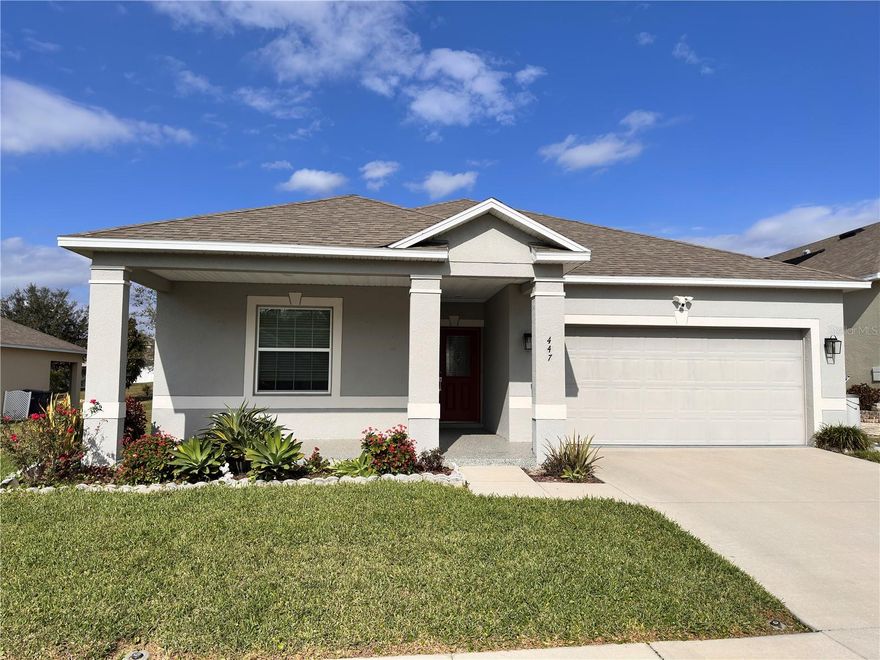 Very clean with fresh paint.   Great location just off I-4 at exit 55.  Close to Posner Park, Publix, Hospital and attractions. 
Large fenced back yard.   Lawn care is included in rent.    Hard surfaced floors throughout and a screened in back porch.   The community has a playground, and there are sidewalks.   Easy to view and the application process is simple.