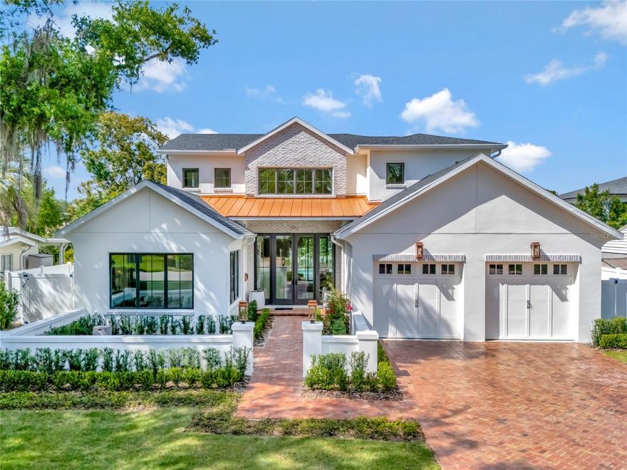 Welcome to 1851 Windsor Drive! This breathtaking custom new-construction home by Urban Perch- A Boutique Home Builder features 4,000 square feet elegantly and efficiently designed with 5 expansive bedrooms, 5.5 lovely bathrooms, charming casita, and gas-heated saltwater pool. Wrapped in hand-troweled smooth finish stucco, with a copper metal roof feature and exceptional landscaping, the exterior hints at the details within. The brick driveway, handcrafted in herringbone pattern, leads to two separate garages with copper Primo gas lantern accents. Follow the brick path, framed by two more lanterns, and enter the first courtyard with artificial turf. Step through the 10-foot front doors and experience approachable luxury around every turn. 

The first floor includes a bold powder room, classic study/office, and luxurious primary suite with pool view, oversized walk-in closet, and spa-like Kallista tub and rainfall shower. Gathering spaces abound, including the great room with pre-cast stone fireplace surround opening to the main kitchen, formal dining, and outdoor dining and patio areas. Ideal for entertaining, the main kitchen features Quartzite waterfall countertops and backsplash, GE Monogram appliances and built-in refrigerator, and Kohler fixtures. A separate glass-front cabinet features two wine refrigerators and display storage beyond the large hidden walk-in pantry. A scullery kitchen houses an additional refrigerator and dishwasher conveniently located behind-the-scenes for preparation and clean up while hosting. Casual island bar seating is complemented by the adjacent formal dining room, which boasts custom paneling and Quartzite buffet with rift-cut white oak trim details. Indoor entertaining areas flow seamlessly to the beautiful outdoor spaces through grand sliding glass doors. Sandblasted marble decking grounds the outdoor kitchen with motorized retractable screens, and a relaxing gas-heated saltwater pool invites guests to indulge year-round. A second courtyard with artificial turf connects the main home to the adorable casita, featuring a full bathroom and separate cooling unit. 

The staircase, with curved brass railing and intuitive lighting, leads to an open landing space and four additional bedrooms, each with plenty of storage space and custom-designed bathrooms. This home has been meticulously crafted and careful selections made to ensure comfort, style, and luxury. Additional design details that elevate this home beyond expectations are Level 5 drywall, rift-cut white oak trim details, Oak engineered wood flooring, LED recessed lighting, and pre-wiring for wireless access.

Seeing is believing, and 1851 Windsor Drive has it ALL in the ideal location! Just completed in 2024, this home is ready for the most discerning buyer.