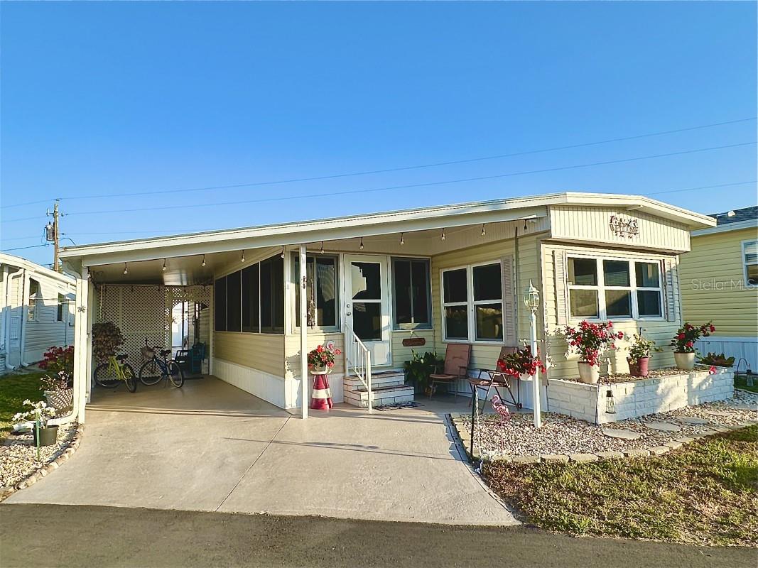 Mobile Estates Mobile Home Park. Doubled wide mobile home totally remolded new kitchen addition added new bathrooms remodeled bedrooms utility room in shed outside large patio with fence two large sheds two small sheds it's a very nice place location nice close to siesta key beach nakomis beach and turtle beach never any damage from hurricanes nice neighbors pool club house lots of activities 12-13 hundred square ft.