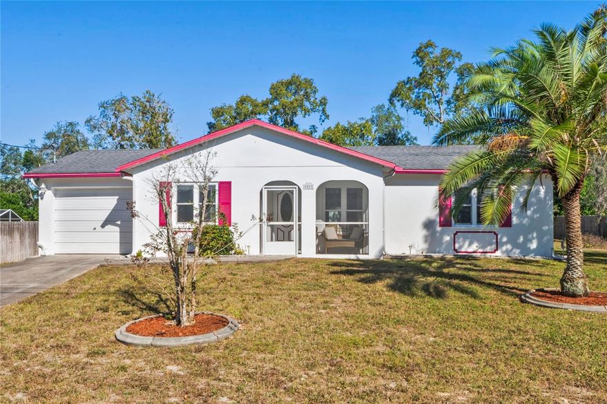 Welcome to your Florida retreat in this beautifully refreshed, bright, move-in ready, split-plan home. This 3-bedroom, 2-bath residence features a sparkling private pool, a fenced-in yard, and the freedom of no HOA and no CDD fees.

Step inside to a comfortable open layout with a split-plan design. Both bathrooms have been fully remodeled, and many improvements are already complete, including a newer A/C in 2022 and fresh exterior paint in 2025. The kitchen offers new 2024 appliances, adding convenience and functionality.

Enjoy the screened lanai overlooking your private pool, perfect for relaxing mornings, sunny afternoons, or hosting gatherings. The fenced yard provides added privacy and is ideal for pets, gardening, or outdoor activities.

Located near the beautiful, Weeki Wachee Springs State Park, Pine Island,restaurants, golfing, and shopping, this home delivers a relaxed Florida lifestyle without extra fees or restrictions.

Don't miss the Opportunity, to make this lovely house, your home!