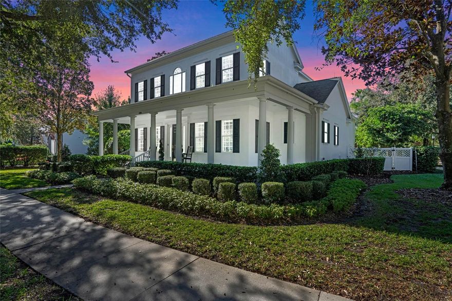 Welcome to 1014 Tapestry Lane, perfectly nestled on a corner conservation lot in the exclusive Artisan Park Village of Celebration, FL. Unpretentiously carved into the tranquil setting of this lovely tree-lined street, you’ll be delighted to discover this unique luxury residence featuring unprecedented design, innovation, and quality. Approach the home from the long driveway leading to the 4-car garage. Upon entry you will be immediately captivated by the crisp, modern design featured throughout the home. The floor plan affords the opportunity for modern living, yielding spaces that allow everyone to gather but also for private reflection, and includes a 1 bedroom/1bath guest cabana. Abundant natural light defines the main level that boasts 30x30 ‘Italgres’ Italian porcelain tiles, designer lighting, and upgraded woodworking. The ‘Boulevard’ linear gas fireplace surrounded by 3D wall tiles adds to the stunning ambiance. The modern kitchen utilizes function and form with Wolf, Miele, and Sub Zero appliances, custom built cabinetry, custom walnut kitchen island and pantry door, quartz countertops, and custom painted glass backsplash. Generously proportioned rooms and strategic placement of windows (with Hunter Douglas ‘Pirouette’ motorized blinds) create spectacular spaces showered with light. The Master Suite and Bedroom 2 are both conveniently located on the main level. Secondary bedrooms are large and finished with custom details. Custom upgrades and top of the line finishes are evident in the bathrooms throughout and are inclusive of new sinks, bathtubs (Master and bedroom 2), linear drainage grates, bathroom accessories, toilets, exhaust fans, plumbing fixtures (including rainfall shower and body jets in Master), tap wear (Hans Grohe & Hans Grohe Axor) throughout, full height glass in showers, master bath and pool bath have ‘low iron / Starfire’ glass, master bath toilet enclosure is also ‘low iron / Starfire’ glass, 3-D wall tiles, large format mirrors in bathrooms, Quartz Countertops, and glass shelving in pool bath. Two custom, iron staircases feature 8” wide walnut hardwood flooring that continues throughout the second floor. Impeccable and stylish with an emphasis on Florida indoor/outdoor living, the covered lanai with summer kitchen overlooks the timeless pool and spa surrounded by the natural beauty of lush Florida landscaping. No expense was spared in the 2016 home remodel which also includes a new roof, newer AC systems, whole house water ionizer, new pool pump, new water tank, new quiet garage door system, nest smoke detectors, wifi system, sound system speakers added in ceiling in Kitchen, Master, Living, Office & replacement of outdoor speakers, ‘Ring’ doorbell, and new alarm system. All set in the quintessential town of Celebration Florida, a residential community where families can enjoy parks, playgrounds, community pools, expansive nature trails, over 26 miles of walking/biking trails, and an abundant venue of entertainment and elegant dining options right in town. They are all yours to luxuriate in from sun up to sun down.