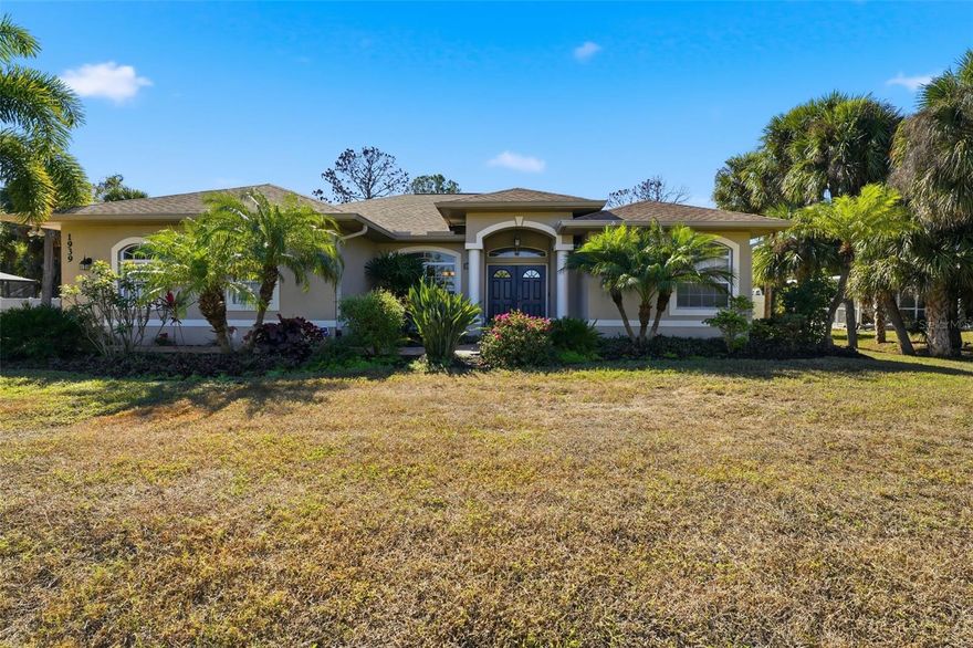 Set on nearly half an acre, this thoughtfully updated North Port home offers space, privacy, and outdoor living that’s hard to find. A 30-foot swimming pool anchors the backyard, complete with a covered lanai, ideal for relaxing, entertaining, or enjoying Florida’s year-round sunshine. The pool was rescreened in 2021, with a new pool pump motor in 2023 and pool timer replaced in 2024, providing peace of mind for the next owner.

Inside, the home has been recently painted and features tile and LVP flooring throughout, with carpet in the guest bedrooms. The kitchen includes updated appliances (2020) and solid-surface countertops, offering durability and a clean, modern look. Major improvements include a new roof in 2021 with a transferable warranty and oversized 6” gutters installed in 2021.

The expansive yard allows room for gardens, play, or future additions, and the shed with up-to-code electric adds valuable storage or workspace. Located in a growing area of North Port, this property offers easy access to local parks, trails, shopping, dining, and nearby Gulf beaches, while still feeling comfortably removed from congestion. A balanced blend of indoor comfort, outdoor living, and long-term upgrades makes this home a standout opportunity.