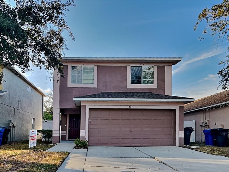 Welcome Home! As you approach, you're greeted by an elegant glass front door that leads into a spacious, inviting living room. The main level features stunning dark hand-scraped laminate flooring, offering a stylish appearance that's easy to clean and maintain. The open-concept living area seamlessly connects to the dining space, making it perfect for entertaining family and friends. The modern kitchen boasts granite countertops, an undermount sink, and stainless steel appliances, along with ample storage including a large closet under the stairs.
Upstairs, you'll discover four comfortable bedrooms. The owners suite offers a generous walk-in closet and a luxurious en-suite bathroom featuring a garden tub and a separate stand-up shower. Step outside to enjoy a expansive lanai that overlooks a serene water view, ideal for relaxing or outdoor gatherings.
This vibrant community offers fantastic amenities including a large pool, clubhouse, playground, and basketball courts. Conveniently located near a variety of restaurants and shopping, this home combines comfort, style, and convenience in a perfect package.

Resident Benefit Package: $42.00-month. Includes HVAC air filter delivery, Tenant Liability Insurance, Credit Reporting, Tenant Rewards Program, and much more! 
This property is eligible for deposit alternative coverage in lieu of a security deposit. For information and enrollment, please contact our leasing team and enjoy a deposit-free renting experience