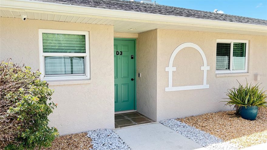 Welcome to Birchwood I & II, ideally located on the north bridge side of Punta Gorda. This beautifully updated 2 bedroom, 2 bath end unit villa offers the perfect blend of comfort, style, and peace of mind. Designed for effortless one floor living, this light filled home features neutral interior paint and tile flooring throughout—no carpet anywhere.
Privately positioned in a quiet corner of the community, the villa includes a spacious patio surrounded by lush landscaping, creating a serene outdoor retreat. Inside, the inviting kitchen features wood cabinetry, solid surface countertops, and stainless-steel appliances—ideal for both everyday living and entertaining. Recent upgrades include NEW windows and sliders, NEWER doors and blinds, BRAND-NEW Whirlpool washer and dryer, and a NEW dishwasher.
The generously sized primary suite offers a walk-in closet, private lanai access, and an UPDATED ensuite bath with a large decorative tile shower and NEWER vanity. The open living room is adjacent to the kitchen, making the space perfect for relaxing or hosting guests.
Major Recent Improvements Provide Worry Free Living: • NEW roof (2023) • NEW AC (2022) • UPDATED electrical panel (2022) • NEW hot water tank • Added ceiling insulation • BRAND-NEW retractable front screen door • Front door with coded lock • Indoor camera security system • REPAVED driveway and private parking space close to the unit • NEW soffits and full gutter system (2025).
Outdoor living truly sets this home apart. The community pool—just steps away—has been recently NEWLY resurfaced, and a BRAND-NEW fence enhances privacy.
Harborview Rd is only a one-minute drive to I-75, ideally located just minutes from the Peace River and the charm of downtown Punta Gorda, this move in ready end unit villa delivers the ultimate low maintenance Florida lifestyle with none of the maintenance stress. Simply unpack and enjoy!