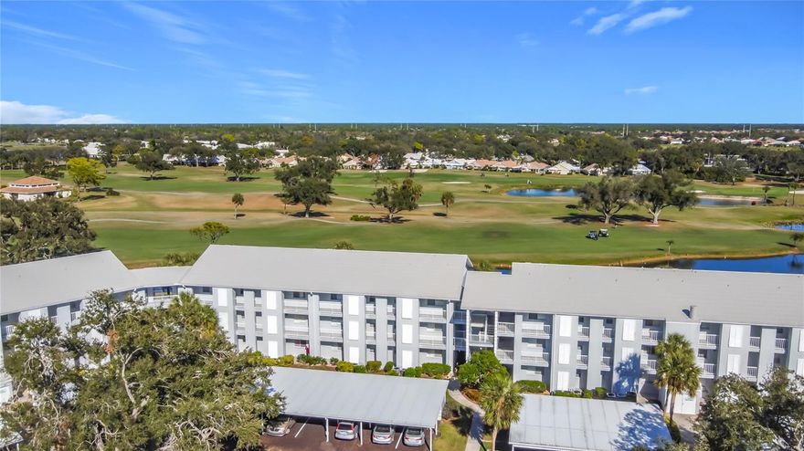 Welcome to paradise—ride the wave! This charming ground-level, end-unit condo in the Plantation Golf and Country Club has so much to enjoy.  Enjoy incredible views of the golf course and lake from two patios—one screened and one open—surrounded by beautiful landscaping. Watch golfers and local birdlife right from your home!

Inside, you’ll find two nicely sized bedrooms and two bathrooms. The primary suite features an en-suite bath and a walk-in closet. The kitchen offers extra cupboard space, and both the refrigerator and bathroom vanities have been updated. A new carport with a private storage unit with room for your bikes and beach equipment and additional guest parking add convenience. Enjoy free Comcast internet and a cable box in every room, plus a new roof and a heated pool just a short walk away with an outdoor grilling area.

The quiet neighborhood offers hours of biking and walking paths. You’ll be close to shopping, restaurants, and have quick access to Highway 41 and I-75. The Atlanta Braves Spring Training Ballpark and Wellen Park are only a five-minute drive, offering great dining, shops, live music, farmers markets, movies, and a scenic walking trail. Venice Beach, Manasota Beach, and historic downtown Venice are just 15 minutes away.

All the furniture currently in the unit is included to give you a convenient start to your Florida adventure today!