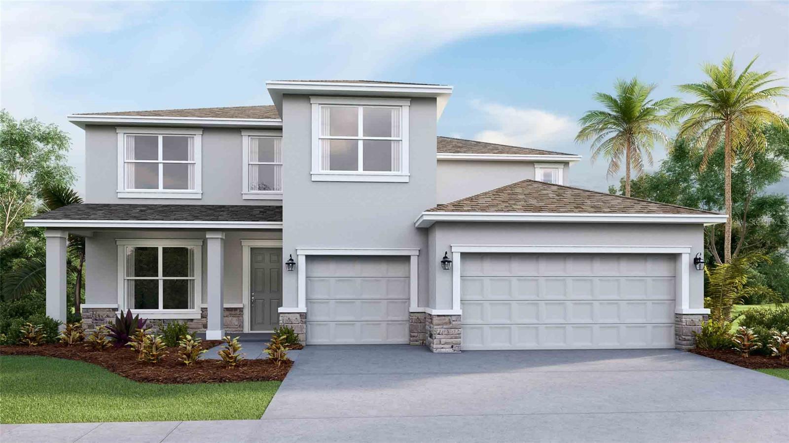 Under Construction. Receive up to $15,000 towards closing cost and special interest rates with our preferred lender NOW until August 17th. This two-story, all concrete block constructed home features a spacious kitchen overlooking the great room, dining area, and covered lanai. The flex room adjacent to the foyer provides additional space for work or play. A spacious guest bedroom and full bathroom complete the first floor. Upstairs, the Bedroom 1 with Bathroom 1, three additional bedrooms, a third full bathroom, and a well-appointed laundry room surround a spacious bonus living area. This home comes with a stainless-steel dishwasher, electric range, and microwave already installed. Pictures, photographs, colors, features, and sizes are for illustration purposes only and will vary from the homes as built. Home and community information including pricing included features, terms, availability, and amenities are subject to change and prior sale at any time without notice or obligation.