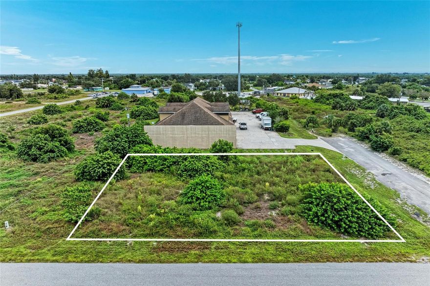 Under contract-accepting backup offers. Great property to build on for Commercial use. THIS 1/3 OF ACRES OVERSIZED GENERAL COMMERCIAL BUILDABLE LOT WITH CITY WATER AND ELECTRICITY ON SITE IS HERE TO MAKE YOUR DREAM-YOUR REALITY! NEXT LOT # 15 IS ALSO AVAILABLE FOR YOU TO OWN ALMOST 1 ACRE! Harbour Heights is ideally situated on the north side of the Peace River, just east of I-75 at Harborview Road, offering a prime location for commerce with easy interstate access. These commercial-zoned parcels are surrounded by warehouses and are conveniently located just north of the fire station. As the area expands, you'll find a mix of duplexes and spacious single-family homes, including prime waterfront properties with direct access to the Peace River, Charlotte Harbor, and the Gulf beaches. This location presents an excellent opportunity for your business while providing access to the natural beauty and amenities of Southwest Florida. Take a break at Harbour Heights Park, where you can enjoy docks, a boat launch, fishing, a playground, picnic areas, a pavilion, and tennis courts—all set against the stunning riverfront backdrop. The area is rich in recreational opportunities, including boating, golfing, nature trails, and year-round community events. Sports enthusiasts can also catch Tampa Bay Rays Spring Training at the nearby Charlotte Sports Park. With its vibrant lifestyle and strategic location, Harbour Heights is a fantastic place to grow your business and enjoy all that Southwest Florida has to offer!