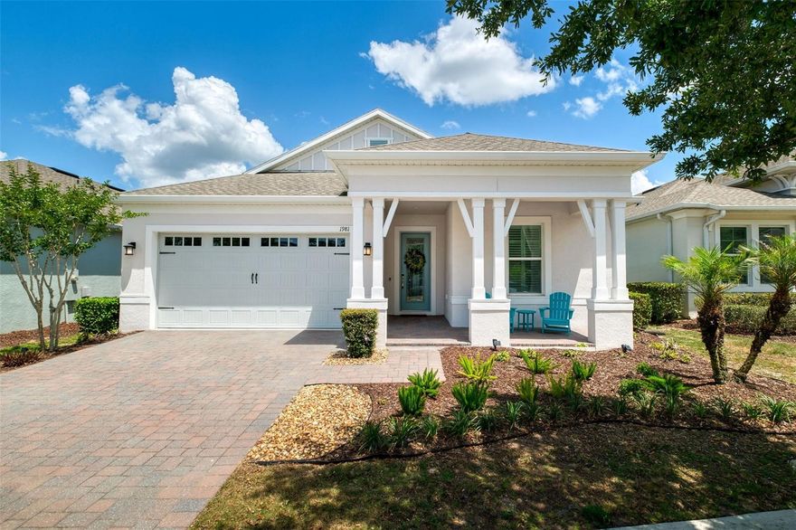 ALL you want and could need in this luxurious and fully upgraded pool home in the guard gated 55+ community of Four Seasons. With 2,130 sq ft, 3 bedrooms, and 2 baths, this St. Lucia model gives you space for entertaining family and guests with its amazing screen enclosed heated saltwater pool, paver deck and fully fenced large backyard (ALL new St Augustine sod being installed by seller before closing). A paver driveway and friendly covered porch welcomes you to the elegant beveled glass front door. Inside you’ll find 8’ interior doors, an oversized foyer with cove ceiling, wood-look ceramic tile flooring that runs through the entire abode, and thousands spent on NEW designer lighting and ceiling fans (all of which stay). Both guest bedrooms and hall bathroom (with quartz countertop and walk-in tiled shower) are right off the foyer and separate from the primary suite offering privacy to both you and your guests. Don’t miss the large interior storage closet perfect for holiday décor or all the stuff you used to have in your basement “up-north”. 
NEW interior shutters installed (2026) on every double pane insulated window and open-plan living shines in the expansive great room featuring a 4 ft extension of the floorplan along with extra optional windows in the dining area. The gourmet kitchen is sure to please your home chef with a huge quartz countertop breakfast island seating 6, upgraded soft-close wood drawers and cabinets, GE Profile appliances, gas stove-top, exhaust hood, and chic tile backsplash. And don’t miss the butler’s pantry/drop zone for extra storage space and a wine fridge off the 2-car garage and interior laundry room with even more added cabinetry. Luxury upgrades in the living and dining areas include the cove ceiling, recessed lighting, 12’ glass sliders to the extended covered lanai, and even remote electronic window coverings for the sliders. 
The primary bedroom is a true owners’ retreat with optional extra sq ft added to this room too plus double sliders with remote motorized blinds and access to the covered lanai. A spa-like bath offers a large frameless glass shower with bench seat, a quartz topped double vanity, mosaic tile backsplash wall, separate toilet room, and a huge walk-in closet with custom built-in cabinets. Your private resort continues out back with the screened-in, heated, saltwater pool, paver patio, extended covered lanai, built-in natural gas grilling station, beverage fridge, ceiling fans, and recessed lighting. And the view to the extra-large premium fenced lot (50’ x 175’) which will have a NEW lush grassy lawn installed before closing, can’t be beat (and HOA takes care of all lawn mowing, shrub trimming, and watering). The 12,000 sq ft clubhouse has a fitness center, bar space, event spaces, lounge area, kitchen, and screened porch. In addition is a resort pool, family pool, and spa, as well as pickle ball, bocce ball, and tennis courts, and a full-time activity director to keep the fun going 7 days a week. Come live the carefree, elegant lifestyle in this active resort neighborhood. Close to Disney, Celebration shops and restaurants, and nearby highways taking you east to Orlando or west to Tampa.