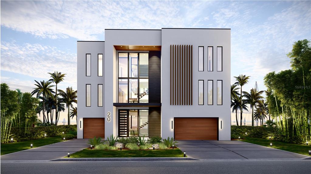 Under Construction. Modern Beach Park Luxury Waterfront by Modesta Homes. This superior Bayfront location offers sweeping water views and quality construction, refined finishes and state-of-the-art design. Enjoy the best of waterfront living with a dramatic floating staircase, 5 bedrooms, 5.5 baths, 8,077 sq. ft. of living area, new dock and elevator. Exceptional living spaces include an office, formal dining room, movie theater, gym, waterfront Flex Room, lounge, entertaining bar, 500 sq. ft. loft and climate-controlled wine cellar. Experience the best of entertaining in a sleek European design chef’s kitchen with a prep kitchen, waterfall center island, Wolf and Sub-Zero gas appliances, or escape outdoors to a custom waterfront pool with fire fountains, floating spa, outdoor kitchen with 36” gas grill, sink and refrigerator, along with dual sun decks, dock and dual lifts (16K and 6K). Additional features in the energy-efficient construction include Hardie exterior, new seawall, 10-car garage and EV charging, 360 degree custom fireplace, Smart Home Systems, Cloplay® modern aluminum and glass impact garage doors, Low-E insulated, ES impact windows/doors, RHEEM Tankless water heater, 2-row theater with 150” 4k Ultra HD screen, Pentair automated pool control, multiple waterfront terraces, dual laundry rooms and tropical landscape. Located in a top-rated school district and convenient to Westshore and International Mall, Tampa International Airport, shopping and dining. Floor Plans available. *Listed specifications may vary. Builder reserves the right to change specifications, designs, products, and/or brands based on approved architectural drawings. See virtual tour link for plans and specifications.