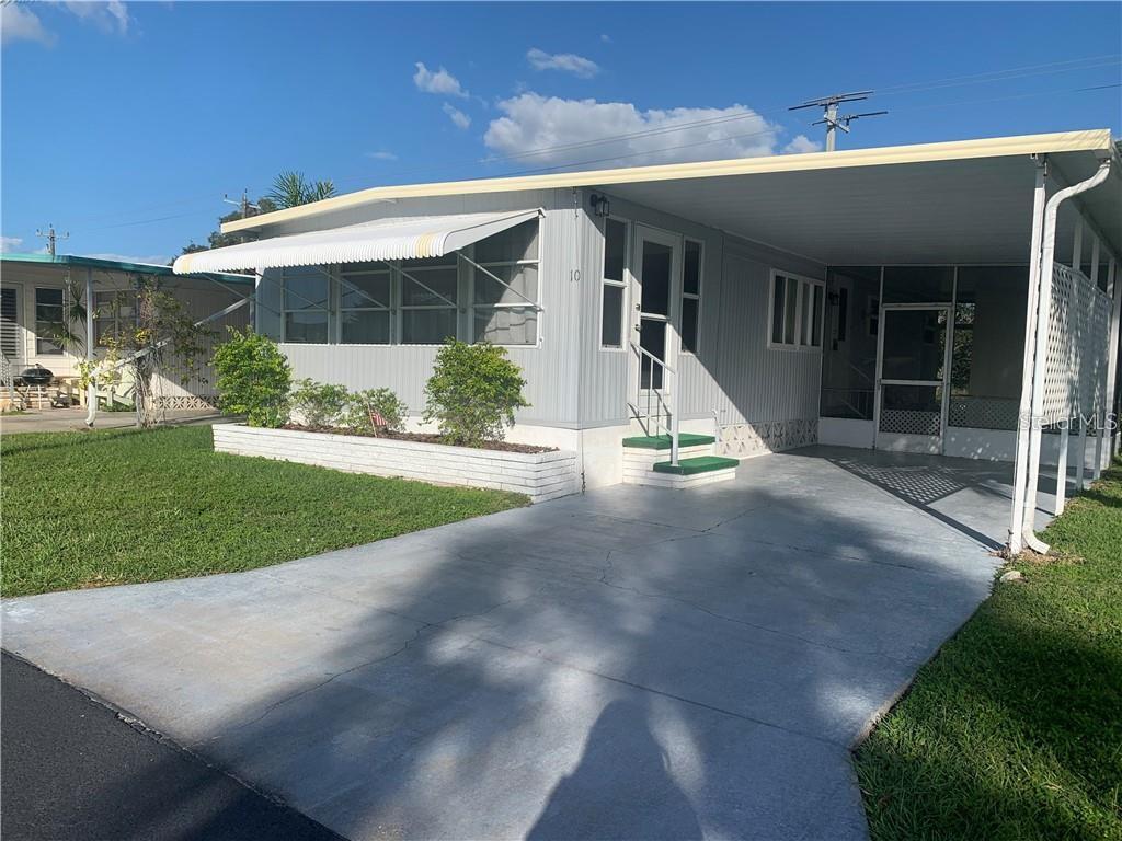 Affordable Nicely furnished 1 Bedroom 1 Bathroom Mobile home with separate futon area for visiting guests. Recreational Facilities, Heated Pool, Water, Cable, trash pick-up and grounds maintenance included!! The Spanish Lakes Mobile Home Park is a 55+ Community close to Beautiful Sarasota/Venice area and Beaches, nearby biking and the Legacy Trail. Restuarants and shopping all close by! In addition to the heated pool, onsite activities include bocce ball, shuffleboard, horseshoes, billiards, craft room and library! Come enjoy the Florida Lifestyle!