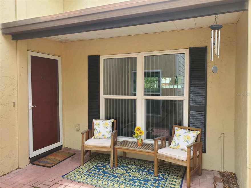 Light, Bright Dunedin Villa • 2 Bed • 1.5 Bath • End Unit

This charming villa style end unit lives like a single family home, offering vaulted ceilings, abundant natural light, and two sliders leading to a private back patio. The spacious eat in kitchen includes a pocket door for optional separation from the living area.

A unique Jack and Jill half bath connects to the primary suite, which features an en suite bath and walk in closet. Both bedrooms are bright and inviting, with a hallway nook for the washer and dryer.

Enjoy front and back patios, perfect for relaxing or gardening. Major updates include: roof (2022), hurricane rated windows & sliders, LVP flooring (2017), water heater & HVAC (2015). Assigned carport and storage are right outside the unit, with the community pool just steps away.

Located minutes from downtown Dunedin, the marina, restaurants, shops, and the beaches of Honeymoon Island, plus easy access to airports and major highways.

At $265,000, this sweet villa is priced to move — schedule your showing before it’s gone!