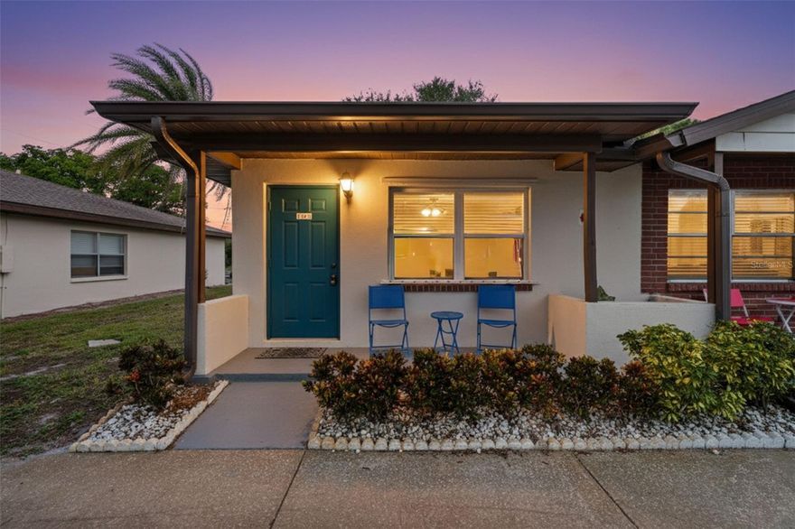 One or more photo(s) has been virtually staged. Charming 1-bedroom, 1-bath villa perfectly located just off US-19 in Clearwater, offering unmatched convenience near Westfield Countryside Plaza, Mease hospitals, Whole Foods, Aldis, tons of grocery options, fabulous dining, and just a short drive to the award-winning Clearwater Beach!

This rare end-unit sits privately tucked in the corner of the community with no rear neighbors, your own concrete garden bed, expansive yard space, and true single-family home vibes. Nearly 600 sq. ft. of bright, open living space feels larger thanks to ample natural light, newer energy-efficient windows, and a screened-in porch that adds about 150 sq. ft. of extra outdoor living space. The full-size washer and dryer are located here; leaving plenty of room to create your own cozy den, utility space, or just a quiet nook to relax and enjoy the peaceful view!

Inside, you’ll find wall-to-wall closets in the primary bedroom, a pantry near the kitchen, and attic access with great extra storage. Updates include fresh paint throughout, energy-efficient windows (2014), new ceiling fans (2025), a brand-new front door (2025), and a new HVAC system (2022).

The roof is maintained by the association and was recently replaced (late 2024) for added peace of mind. The community has really been spruced up with fresh exterior paint, new carports, new front doors, and freshly paved asphalt (2025) Hill Crest is looking better than ever.

Amenities include a pool, clubhouse, and beautifully maintained grounds. The clubhouse features a kitchen, tables, pool table, and a >>>private sauna<<< for residents, all accessed by a secure key fob. It’s an all-age community with affordable HOA fees.

It’s a simple, clean, well-maintained villa that’s move-in ready and updated where it counts. For the price, you truly get a lot… a peaceful corner unit, solid updates, and a community that’s being cared for. Perfect for first-time buyers, snowbirds, or anyone looking for low-maintenance living in a prime Pinellas location!