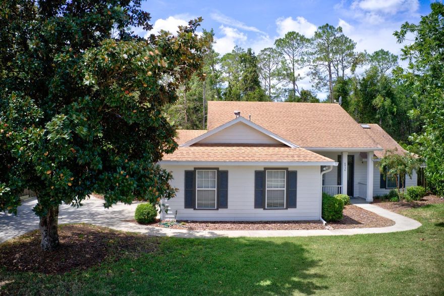 Welcome to this beautifully updated 4-bedroom, 2.5-bathroom home in the highly sought-after Mentone community—where style, comfort, and convenience come together. From the moment you step into the foyer, you’re greeted by an open living space filled with natural light streaming through multiple windows and French doors. A cozy gas fireplace anchors the living room, while luxury vinyl plank flooring extends throughout the home, blending modern design with easy-care durability. The open-concept kitchen is ideal for entertaining, featuring brand-new granite countertops with a stylish tile backsplash, a new sink, faucet, and disposal, plus a brand-new refrigerator. The range and dishwasher—just two years old—add even more value. Enjoy casual meals in the sunny breakfast nook or host special gatherings in the formal dining room. The primary suite is a private retreat with a spacious bedroom and an en-suite bathroom designed for relaxation, complete with a jetted tub, separate shower, dual granite vanity with new sinks, and a large walk-in closet. A split-bedroom layout enhances privacy: two guest bedrooms share an updated full bath with granite countertop and new sink, while a third guest room—located near the primary suite—enjoys direct access to the half bath, making it perfect for visitors or a home office. Step outside to the screened lanai and enjoy Florida living at its best, overlooking the privacy-fenced backyard on a .24-acre lot—ideal for both quiet evenings and lively gatherings. Additional upgrades include fresh interior and exterior paint (using 0 VOC paint inside), a new water heater, and a side-entry 2-car garage that enhances curb appeal and provides extra driveway parking. Mentone offers great amenities like the community pool with lap lanes and kiddie pool, tennis and pickleball courts, a playground, soccer field, frisbee golf, and scenic walking trails. Located just a few minutes from Celebration Pointe, Butler Plaza, and UF Health.