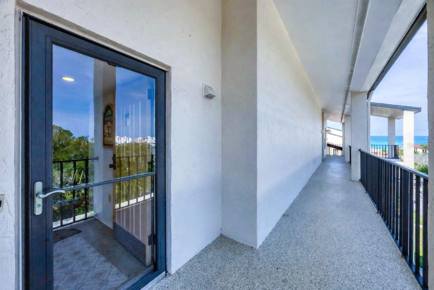 Tremendous value  for this 4th floor condo for sale at the Excelsior Beach to Bay Complex! Coveted for its soaring ceilings and the opportunity to add a bona fide 3rd bedroom, you can redesign this bayside penthouse into a luxurious home/home away from home. Take your time as there have been updates, it's in great condition and quite lovely as is.  This particular unit faces south and is filled with lots of natural light plus the added benefit of clerestory windows. AC and water heater replaced in 2025. A pre-listing home inspection was conducted for your peace of mind and is available for review.  There have been some compelling upgrades over the years including granite countertops, stainless appliances flooring, carpeting and so forth. The condo has not only been owned by the same family since construction if is also smoke free, pet free, never rented, and  has been extremely well maintained. The screened in lanai  overlooks the grounds however could be enclosed if you like.   Each condo comes with assigned underbuilding parking as well as an additional parking for one other car under the carports. There is also a locked storage locker  for your toys and seasonals. Absolutely the best value and opportunity at the Excelsior and perhaps on Siesta Key itself. 

The Excelsior is rich with amenities: Two Large Heated Swimming Pools, Poolside Restrooms / Hot Water Showers, Two Hot tubs, Tennis Courts,  Pickle Ball Courts, Fitness Center, Gulf side Sun Deck, Beach Lounge Chairs, Outdoor Grills, Intercoastal Fishing Pier, Community Room and monthly community events, Library, and catering kitchen. Walk to Shopping, Dining, Bike & Boat Rentals
  This ideal location has direct and deeded beach access to Siesta Beach, renowned for its quartz sand known for staying cool in the summer and feeling like talcum underfoot.  Easy on and off the key access at  the south Stickney Point Bridge. The increasingly popular Gulf Gate  neighborhood is just over the bridge offering a wide variety of eclectic restaurants, grocers, pubs, and shops. 
A remarkable opportunity with these features and at this price which doesn't come around very often.