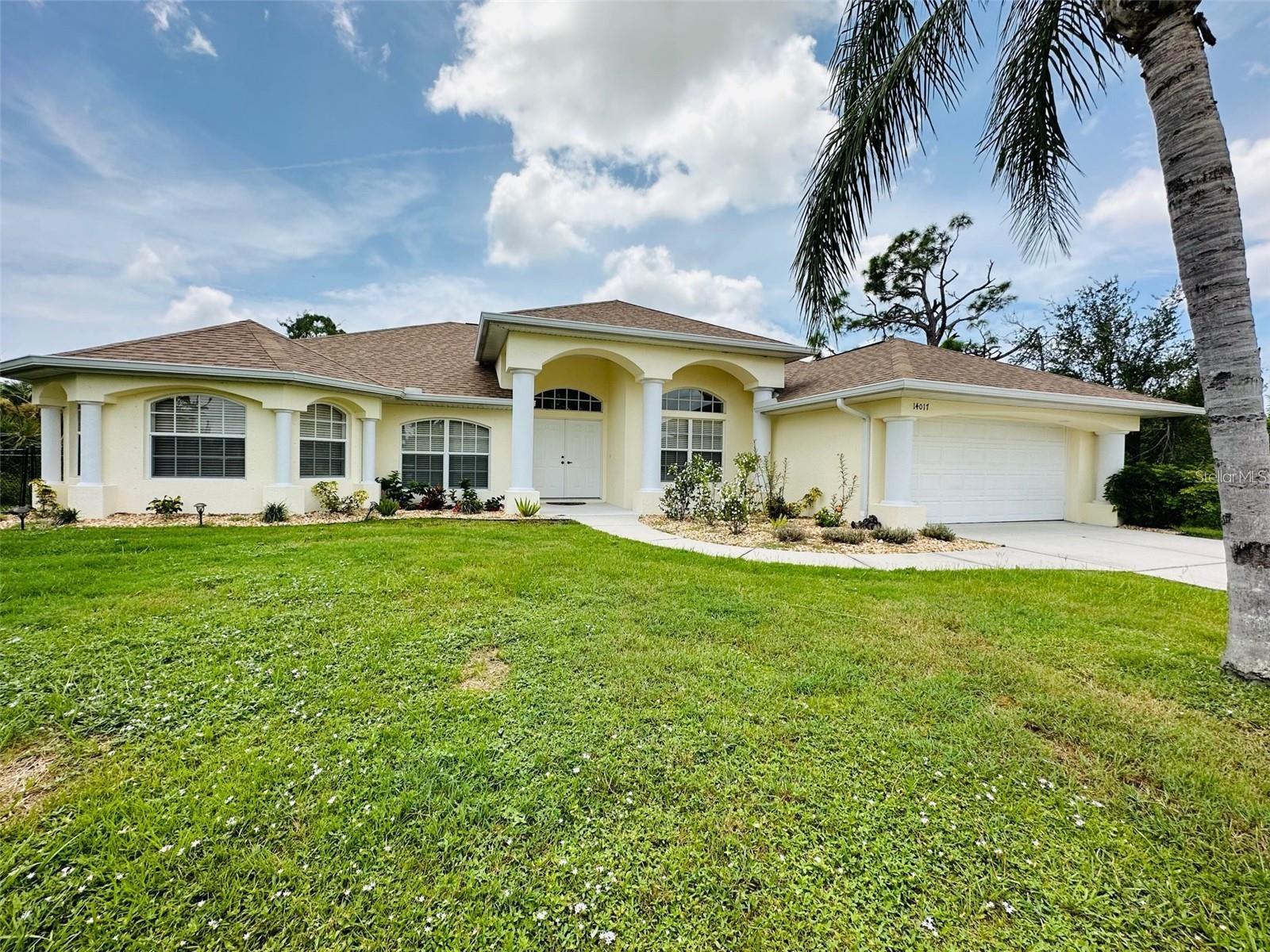 Available 10/1/25 (possibly sooner)! Annual unfurnished rental with NEW ROOF & FULLY FENCED YARD! Pet friendly! Spacious 5 bedroom (with 2 Ensuites), 4 bathrooms, SWIMMING POOL AND SPA in South Gulf Cove. Less than 8 miles to Boca Grande Causeway, about 11 miles to Englewood Beach. Publix grocery store and shopping less than 2 miles down the road! This home will be ready for any size family to enjoy. All bedrooms do not share a common wall offering much privacy. Great open floor plan with natural light and plenty of fresh Florida air with all the doors open from the screened in lanai and pool area. Formal dining room, dinette, eat at breakfast bar and a large lanai provides so much seating. 2021 updates include: Stainless Steel refrigerator, range, dishwasher, microwave, pool pump, ceiling fans in almost all rooms replaced, new toilets in all bathrooms, fenced in backyard, flood lights added in back and brand new roof (2023)! OWNER PROVIDES PROFESSIONAL LICENSED POOL MAINTENANCE, LAWN MOWING AND LANDSCAPE TRIMMING FOR YOUR CONVENIENCE! MOVE IN READY! HOA IS OPTIONAL FOR $120/YEAR.