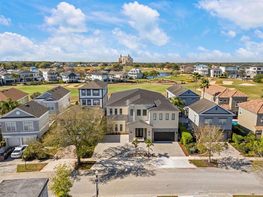 ACTIVE REUNION CLUB MEMBERSHIP. If your looking for a new home, just built and to avoid all the hassle that comes with furnishing and theming for successful rental Welcome to the Travelers Paradise!!!  Brand new home, new furnishings, new themed rooms, first rental was just last week. This 9 bedroom vacation home has all the quality features one could imagine. Located just moments from the gates of Disney and situated on the 6th hole of "The Palmer" at the magical Reunion Resort, this home has it all for both the little ones and adults. With a massive kitchen outfitted with all high end appliances preparing delicacies for the entire family is a pleasure, also try the poolside outdoor kitchen. Themed rooms galore, the little ones will absolutely love!!, THEATRE, GAME ROOMS, FITNESS AREA, this one really has it all. All bedrooms finished with luxury and elegance. Home is already in vacation rental and booking fast. This is the type home that will have the youngsters wanting to stay home rather then visiting the parks, A Must See! Reunion Resort is located just 6 miles from Walt Disney World and theme parks. The Resort offers incredible amenities from 3 World Class Championship GOLF COURSES designed by Arnold Palmer, Tom Watson and Jack Nicklaus as well as 12 pools in the community including MULTIMILLION DOLLAR WATER PARK with lazy river and water slide.