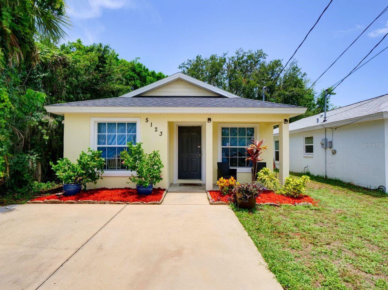 Charming 3 bedroom, 2 bath home in desirable Port Orange, just blocks from the Halifax River and only 2 miles to the beach! Built in 2003, this home features a new roof (2022) and fresh interior (2024) and exterior paint (2025). Open living space with vaulted ceilings, interior laundry, and no carpet throughout. Updates include new refrigerator, water heater, and blinds. Partially furnished, including TVs—perfect as a starter home, second home, or investment. Located in a top-rated school district and minutes from shopping, dining, and the coast. Enjoy the fenced backyard with shed, and peace of mind with an included home warranty! No HOA!