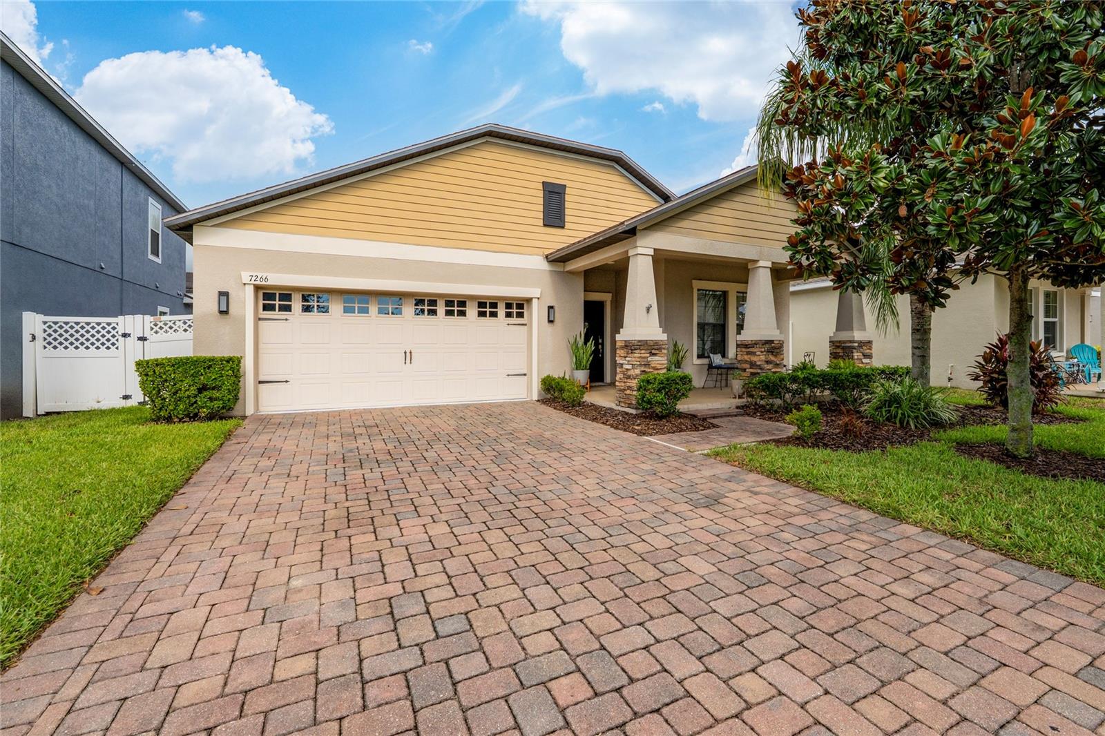 NOW AVAILABLE! This beautiful move-in-ready home in Windermere, FL features 3 bedrooms, 2 bathrooms, and a den in a sought-after school district, just minutes from Walt Disney World and Orlando’s best entertainment. Blending modern finishes with a practical open layout, this one-story property is a perfect fit for families, professionals, and relocation buyers.
Enjoy modern luxury details throughout, including 32x32” polished ceramic tile, elegant 5 ¼” crown molding and baseboards, and smart Alexa-enabled LED lighting.
Designed with style and convenience in mind, the kitchen features quartz countertops, designer backsplash, and a dramatic waterfall island. With ample cabinet storage, a walk-in pantry, and upgraded pendant lighting, this space blends elegance and everyday function.
Enjoy the privacy of a rear-positioned primary suite with a walk-in closet and spa-like bathroom. Two well-sized bedrooms and a second full bath provide comfort for family or guests, while a bright den/office at the front of the home creates space for work or hobbies.
Step outside to a front covered patio or the lanai overlooking a fenced backyard — perfect for barbecues, gatherings, or quiet evenings under the Florida sky. A brick paver driveway leads to a finished 2-car garage with epoxy flooring.
This community offers resort-style amenities, including a pool, tennis courts, basketball courts, and a playground — all beautifully landscaped and HOA-maintained. Lawn care is included, giving you more time to enjoy the lifestyle.
This property offers comfort, upgrades, and lifestyle convenience — an ideal home for families seeking to live near Disney and within a top-rated school district. Call today to schedule a showing!
