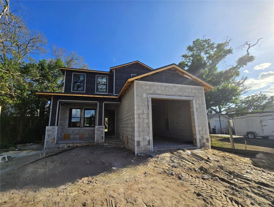 Under Construction. HINT**SAVE IT IN FAVORITES TO WATCH THE PROGRESS THROUGH PHOTOS UP TO THE GRAND FINALE. Be a part of the process and watch them build your next dream home! NO HOA FEE & NO FLOOD insurance required! Take a look at the photos they’ll start with current updates going back to the beginning of construction!  Upstairs there will be 3 bedrooms, 2 full bathrooms on the second floor including a convenient laundry room and loft area to relax. The primary suite will have a large walk in closet as well as an en-suite luxury bathroom. On the first floor there will be an additional bedroom for guests or an office, a Dining area, Living room open to the modern kitchen which includes a waterfall stone counter on an oversized kitchen island, stainless appliance package, vented hood, and closet pantry for additional storage.  Additionally, the pool sized  back yard will be framed by a vinyl fence with a back porch perfect for relaxing. Features also include impact rated  windows and doors, recessed lighting, high ceilings and designer finishes.  Conveniently located near shopping, restaurants, International Airports, Top Rated Beaches, & Down Town St Pete. .Final design and exterior finishes may vary. Inquires welcome for additional information.