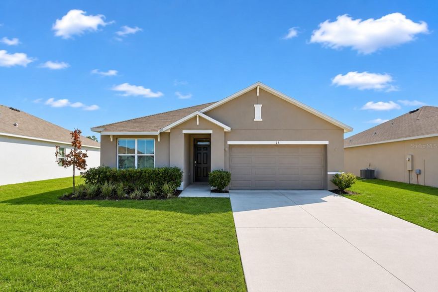 Check out this stunning 3 bedroom 2 bathroom home built in 2021. This home is practically BRAND NEW. This spacious home is nestled in a Stunning 3-Bedroom, 2-Bathroom Home Built in 2021. This beautiful home is located in a peaceful neighborhood and boasts a spacious, open floor plan. Enjoy modern living with stainless steel appliances, granite countertops, and a freshly REPAINTED interior. The Master Bedroom offers ample space, abundant natural light, a walk-in closet, and an en-suite bathroom with double sinks, an ADDITIONAL closet, a large walk-in shower, and a private water closet. The two Guest Bedrooms are generously sized and include large closets, perfect for family or visitors. The convenient laundry room comes complete with a newer washer and dryer, INCLUDED with the home. Step outside to a covered porch and a spacious yard, ideal for entertaining or simply relaxing. For added convenience, the front door features a smart lock entry system. This MOVE-IN-READY home offers a QUICK closing, and is easy to show! Don’t miss out—schedule your viewing today!