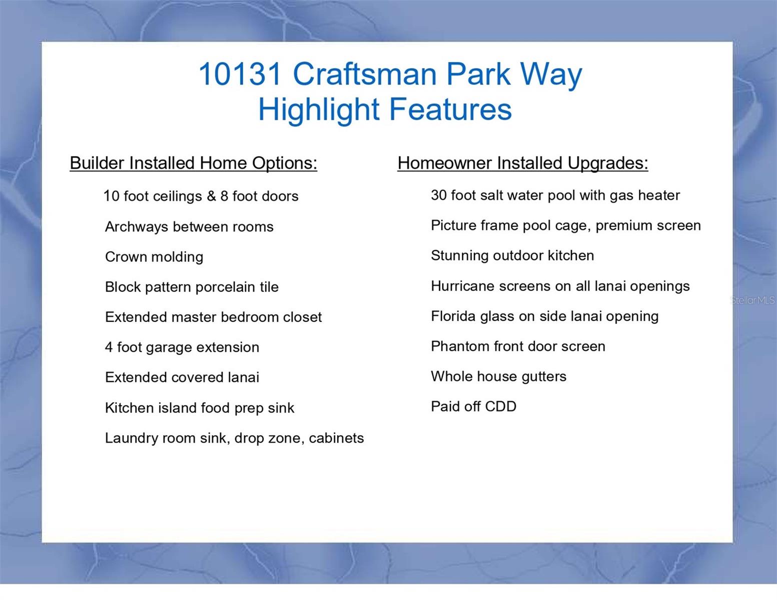 ARTISAN LAKES ESPLANADE PH I SP A-D - Residential