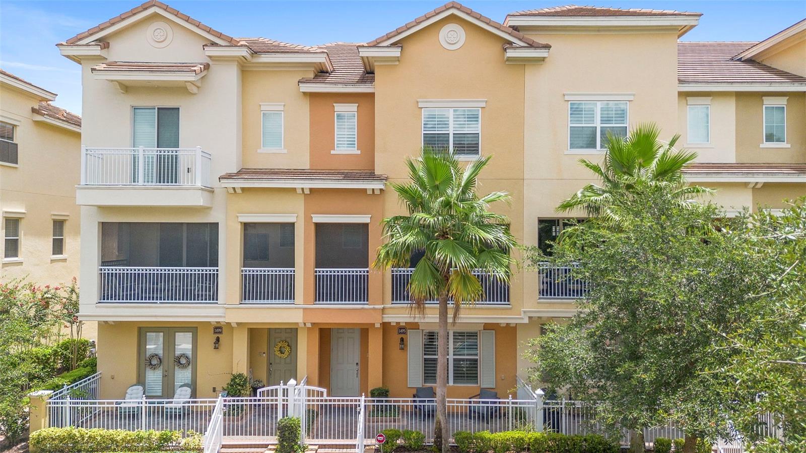 Welcome to this beautifully maintained townhome, proudly cared for by its original owner. Nestled within the gated community of Grand Oaks at Heathrow, this sought after Magnolia model features 3 bedrooms, 3 ½ bathrooms and a versatile den/office on the ground floor – easily convertible to a 4 th bedroom to suit your needs. The second floor showcases an impressive gourmet kitchen with a large center island seamlessly flowing into the spacious dining area and living room. From the living room, step out onto your private balcony complete with remote-controlled electric screens, and TV perfect for relaxing or entertaining. All bedrooms are positioned on the 3 rd floor including the primary suite with tray ceilings, a generous custom walk in closet and beautiful ensuite bathroom. The home is truly move-in ready, offering a collection of high end finishes throughout. Electric blinds, plantation shutters, California closet systems throughout and a built-in wine fridge just to name a few request a complete list. HOA fees include resort style amenities to include a Club House, Pool/spa, Fitness Center, and playground. Located in the sought-after Northwest Corner of Seminole County/Heathrow location. Less than 5-minute drive to I-4, 417 and new 429. Short Walk to Colonial Town Park shopping center to watch a movie, shop or dine at one of the numerous restaurants. Call for more details!