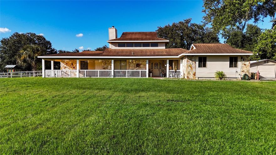 Welcome to your private retreat in Kissimmee! Nestled on 2.4 acres, this beautiful 4-bedroom, 3.5-bath home offers the perfect blend of space, comfort, and privacy — all with NO HOA and NO CDD.
Step inside to a bright, open floor plan featuring tile floors on the main level and hardwood floors upstairs. The spacious living and dining areas flow seamlessly together and panoramic views of the swimming pool, spa, and expansive backyard, perfect for family gatherings or outdoor entertaining.
This home features two master suites, providing comfort and flexibility for multi-generational living or guests. The kitchen and family room combo create a warm central hub, ideal for casual dining or relaxing evenings. The home also features front and back covered porches, perfect for enjoying Florida’s beautiful sunsets and breezes.
Surrounded by lush greenery and mature fruit trees, the property provides both shade and charm. With all appliances included, this home is truly move-in ready.
Enjoy outdoor living at its best — there’s a public boat ramp at the end of Granada Blvd, providing convenient access to Lake Tohopekaliga, where you can navigate and explore at your leisure.
Bring your RV, boat, or toys — there’s plenty of space and no restrictions! Conveniently located near major highways, shopping, and dining, yet offering peaceful country living within city reach.