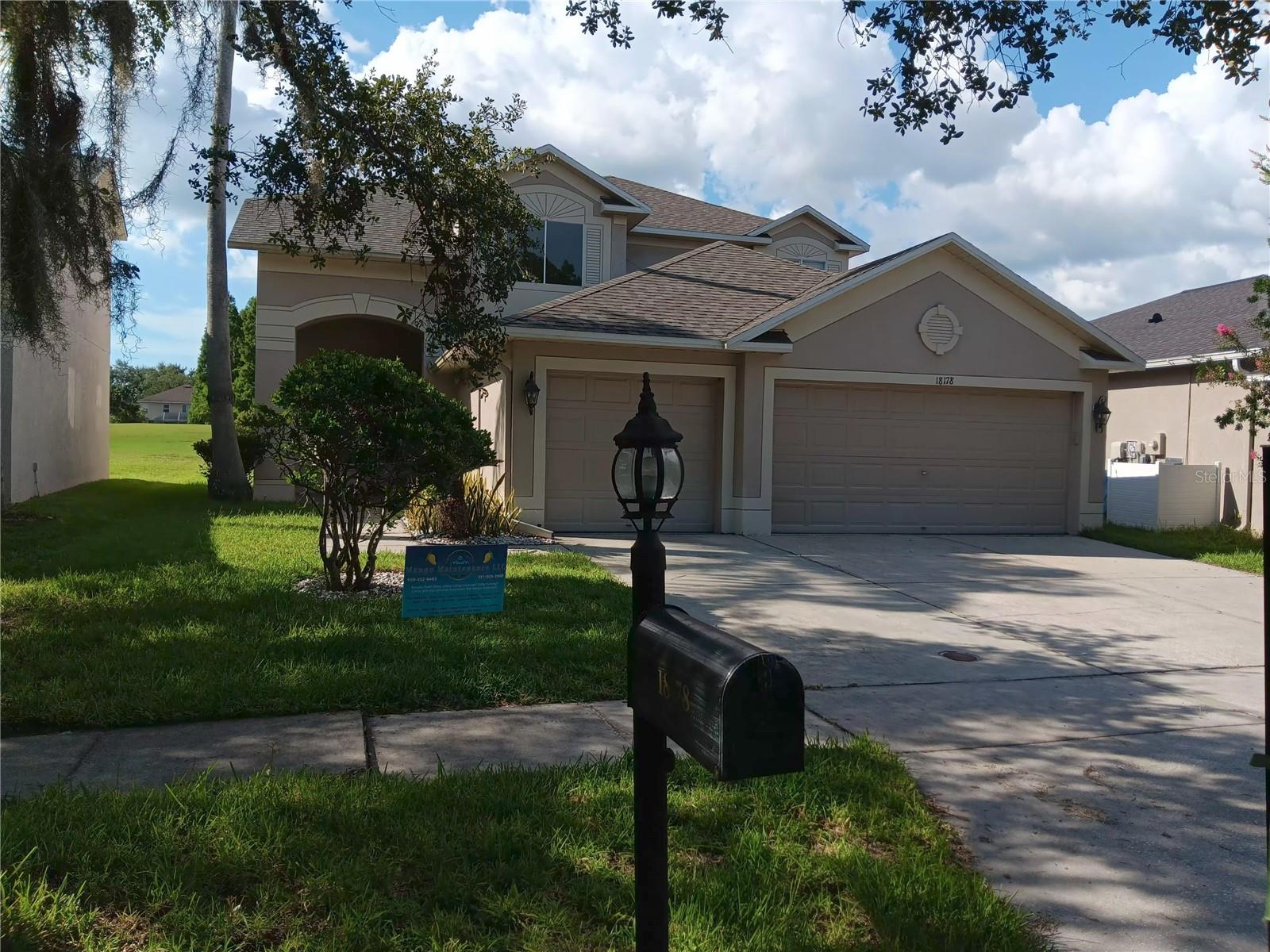 NO EXPENSIVE FLOOD INSURANCE (NOT AE ZONE), NO SINKHOLE, BEAUTIFUL HOME WITH POOL AND 3 CAR GARAGE ON GOLF COURSE IN A GOLF AND COUNTRY CLUB GATED COMMUNITY IN NEW TAMPA. SCENIC LOCATION OVERLOOKING THE GOLF COURSE, CONSERVATION AREA AND TRANQUIL PONDS. FEATURING 2880+ SF, 4BR + 1 DEN, 3 BATH, 3-CAR GARAGE, POOL WITH SPA IN A GATED GOLF COMMUNITY THAT HAS ALL AMENITIES TO ENJOY BUT WITH THE LOWEST HOA FEE. THIS IS THE HOUSE IF YOU WOULD NOT WANT TO GIVE YOUR MONEY TO HOA (HOMEOWNER ASSOCIATION) AS HOA FEE BUT USED IT FOR YOUR MORTGAGE. EXPENSIVE NEW ROOF (LIFETIME MATERIAL & 5-YEAR LABOR WARRANTY TRANSFRABLE ATTACHED). RESURFACED POOL & SPA. THIS'S THE GREAT DEAL FOR SIMILAR POOL HOUSE IN WHOLE CITY OF TAMPA. THIS IS IT IF YOU WANT TO LIVE IN NICE NEW TAMPA AREA. THE HOUSE HAS ALL YOU WANTED. Heritage Isles Golf and Country Club Community features include gated security, golf course with hydro golf range, water park with lap pool and water slide, tennis and basketball courts, playground, fitness complex, sauna, clubhouse, library and restaurant with the lowest HOA fee of only $40/year in whole New Tampa area, good school system, very close to everything, pool just resurfaced, expensive double glass door entry, very high ceiling gives you bright light, flowing air and very comfortable feeling. a huge great room as well as formal living and dining rooms, spacious kitchen with ample cabinet and counterspace. granite countertop with stainless steel sink with pull off faucet and appliances. Exterior paint was done in a few years ago, neutral interior color and upgraded flooring with tile, travertine and real solid wood throughout. new fans and lights. Close to interstate, shopping mall, premium outlets, restaurants, hospital, sport fields, library and schools.