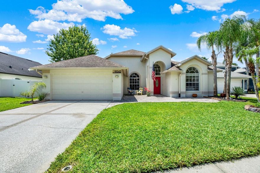 Welcome to this delightful, lovingly maintained 4-bedroom, 2.5-bath pool home located in the Fawn Ridge neighborhood within the highly desirable Westchase community of Tampa, FL 33626. Situated on a meticulously landscaped lot at the end of a quiet cul-de-sac with the views to the serene pond and conservation, this home offers the kind of peaceful setting that's hard to find, all while being minutes from everything Tampa has to offer. As you step inside, a welcoming entrance sets the tone for the home, where French doors immediately draw your eye toward the lanai and pool area beyond. The space flows seamlessly into the main living areas, where volume ceilings and an abundance of natural light fill every corner. A thoughtfully designed split open floor plan enhances the bright, airy atmosphere throughout. Elegant white tongue-and-groove ceiling panels and crown molding in every room add warmth and timeless character, while a sophisticated palette of soft whites and soothing gray tones creates a refined, move-in-ready ambiance that feels both stylish and welcoming. The kitchen is both stylish and highly functional, featuring elegant cabinetry with generous storage throughout, granite countertops, stainless steel appliances, a glass tile backsplash, and a built-in desk, everything you need to make cooking and everyday living a true pleasure. The spacious primary suite is a true retreat, offering French doors that lead directly to the pool, spacious walk-in closet, and a beautifully designed oversized walk-in shower. 3 additional bedrooms provide the flexibility to create the perfect guest room, home office, nursery, or whatever best suits your lifestyle. Step outside to your private backyard paradise: a sparkling pool, spa, covered lanai, and peaceful conservation views make this the ultimate setting for entertaining or simply unwinding in the Florida sunshine. Enjoy walking, jogging and biking around this neighborhood of continuous sidewalks with a county park complete with tennis courts, basketball courts, playground, and baseball field. This home’s ideal location is just moments away from the Upper Tampa Bay Trail, Citrus Park Westfield Mall, the Veterans Expressway, Tampa International Airport, Tampa’s sports venues and a variety of shops and restaurants. World-famous beaches, South Tampa, and Downtown Tampa are all within approximately 30/45 minutes. Disney World and Central Florida's theme parks are just about 90 minutes away. Top rated schools and no CDD fees! This is more than a home, it's a sanctuary amidst the vibrant landscape of Tampa, offering unparalleled serenity, modern comfort, and unbeatable value. Schedule your private appointment today!