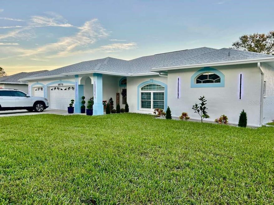 . Beautifully updated home in Lakeland, FL 33812

Located in a sought-after area of Lakeland known for its convenient access to schools, shopping, dining, and major highways.

This property was completely renovated in 2025 and includes a 2020 roof and new gutter system. The interior features tile flooring throughout, two renovated bathrooms, and a modern kitchen with quality finishes. Additional upgrades include decorative accent walls, recessed lighting, and smart electric blinds for energy efficiency and comfort.

The exterior offers a screen-enclosed pool area with a spacious patio, a three-car garage, freshly painted interior and exterior surfaces, and a backyard with pavers and a fire pit installed in 2025.

The primary bedroom includes two walk-in closets providing ample storage space.

This home combines style, functionality, and updated systems for convenient living.