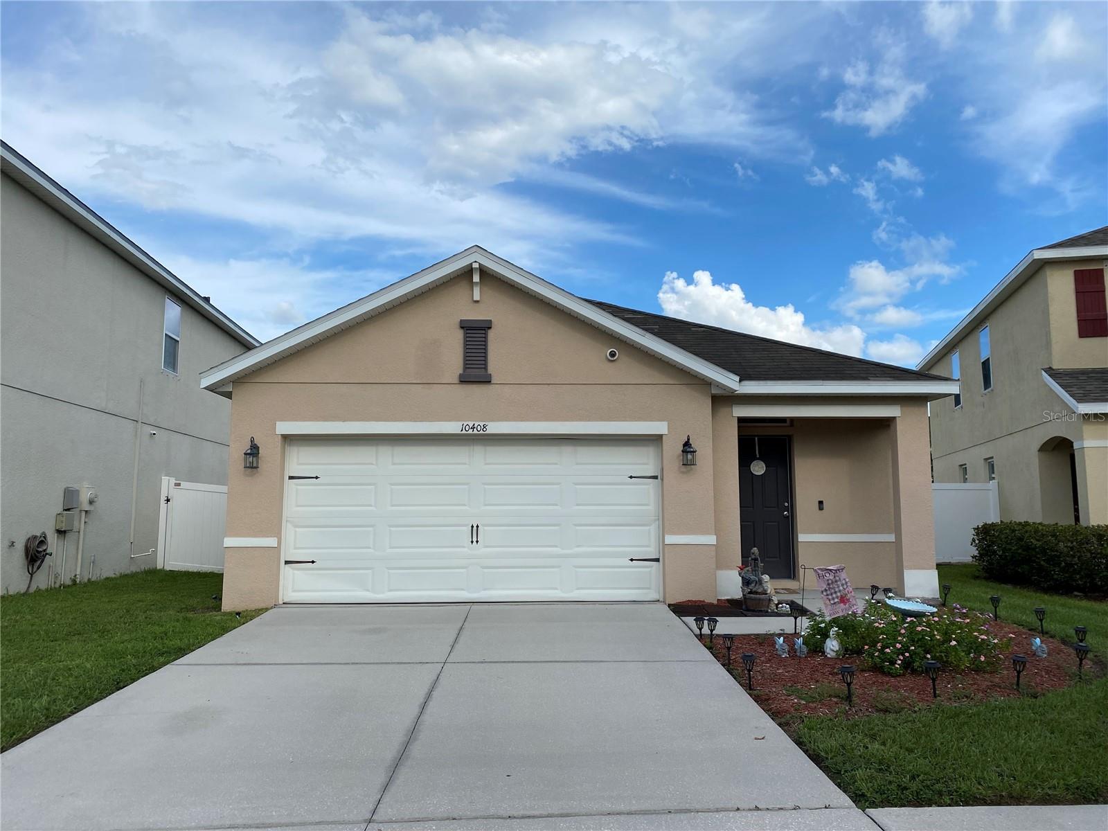 This home offers the perfect combination of location, layout, and updates. The open living, dining, and kitchen area is perfect for entertaining and is filled with natural light and designed for both comfort and function. The kitchen features a large island, custom backsplash, and recessed lighting.
Laminate and tile flooring run throughout- no carpet here, with updated fixtures and plenty of storage. The primary suite includes a walk-in closet and an updated ensuite with dual vanities, tiled shower, glass doors, and backsplash accents. The two secondary bedrooms are separated by an upgraded hall bath with newer vanity and tiled shower.
Enjoy curb appeal, a two-car garage, private mailbox, a fully fenced backyard and a covered lanai ready for outdoor living. This home is located in a very central location - making commuting a breeze. Schedule your showing today!