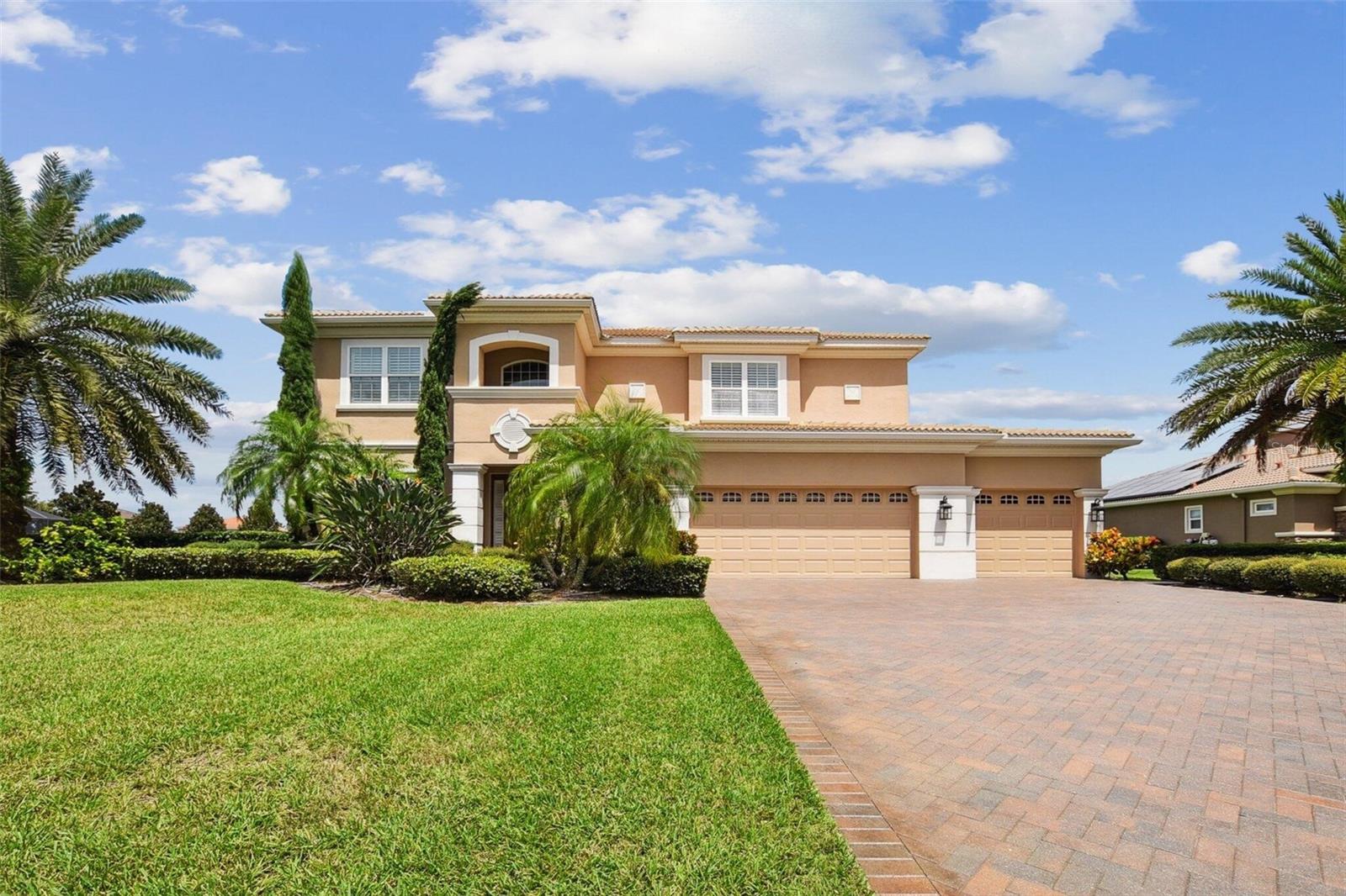 Welcome to this beautifully maintained home located at 18229 Bellezza Dr, Orlando, FL. This spacious property offers a well-designed floor plan with modern finishes throughout. Enjoy the bright and airy living spaces, a gourmet kitchen with ample cabinetry, and a serene master suite with a luxurious bath. The outdoor area features a salt water swiming pool with private backyard appropriate for relaxation and entertainment. In addition hosue boats a serence water niew. Situated in a desirable neighborhood and gated community. This home provides easy access to local amenities and great schools and the Disney attractions.