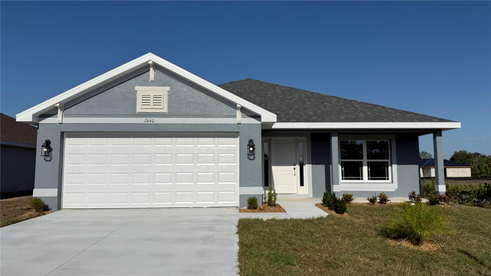 Pre-Construction. To be built. Welcome to 2640 Averland Loop, a stunning 4-bedroom, 3-bathroom home located in the desirable gated community of Watercress Cove in North Port, FL. This spacious residence offers 2,200 sq. ft. of well-designed living space and features a 2-car garage, a peaceful water view, and a thoughtfully planned split floor layout.Inside, you'll find a modern and stylish interior with tile flooring throughout, except for the cozy, carpeted bedrooms. The gourmet kitchen boasts luxurious granite countertops, ideal for preparing meals and entertaining guests. The vaulted ceilings add an airy and expansive feel to the living areas, enhancing the home's welcoming ambiance.This property is situated on public water and sewer and offers unparalleled convenience, being close to local restaurants, shopping centers, and the popular North Port Aquatic Center. Additionally, it’s within a 30-minute drive of several Gulf Coast beaches, making it perfect for those who love the sun and sand.Whether you're seeking a tranquil retreat or a family-friendly haven, 2640 Averland Loop delivers the best of both worlds. Don’t miss the opportunity to call this beautiful home your own. Schedule your private tour today!