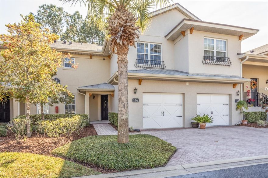 Rare first-floor unit in desirable St. Augustine Shores! This condo sits along the St. Augustine Golf Course, yet still offers great privacy with beautiful trees and vegetation. The split floor plan includes three bedrooms, 2.5 baths, high ceilings with crown molding, granite kitchen counters, newer microwave and dishwasher, and a spacious laundry room with plenty of cabinets. The enclosed lanai adds about 120 sq. ft. of usable space year-round with AC or heat. Guest rooms are tucked away with a Jack-and-Jill bath. HOA covers water, sewer, exterior insurance, basic cable, and ADT—so you only pay for electric. The AC and roof are newer, and Casa Bella offers its own private pool and fitness room, with the optional Riverview Club providing access to a larger pool, clubhouse, activities, and more. Owners also enjoy access to a fishing pier on the Intracoastal, and you're just a short ride to the beach, historic downtown St. Augustine, shopping, and restaurants. Opportunities like this rarely come up.