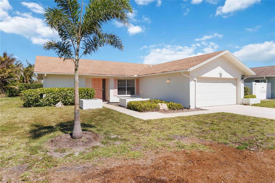 Incredible value in the ideally located community of Village Green.  You'll find comfort and convenience in this well-maintained single-family home.  Featuring two spacious primary suites, perfect for multi-generational living, roommates, or a private guest retreat.  As you walk through the front door, you'll find an inviting living space that leads out to the large Florida room that is beaming with natural light. The well-appointed kitchen offers an eat-in space and pass through window with ample cabinetry and counter space.  The cozy dining area that is located off the main living area is ideal for gatherings. Each primary bedroom offers a private ensuite bath and generous walk-in closet space.  Find peace of mind with the updated electrical panel, HVAC, and water heater.  The irrigation system runs from well water and a new pump was installed in 2024.  Village Green is close to shopping, restaurants and the beautiful Gulf beaches.  True paradise living located just minutes from stunning Anna Maria Island.  With an optional HOA and the option to purchase the furnishings separately, the possibilities for enjoyment are endless.  Schedule your private showing today!