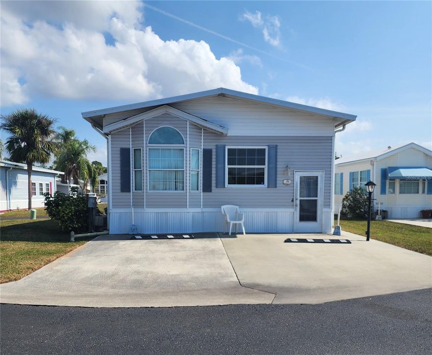 Sarasota Lakes RV is an oasis of resort style living!! The gated community has swimming, tennis, shuffle board, pickle ball and a playground. This corner lot can be used for personal use or RV rental. Lot has a 1 bedroom 1 bathroom park model manufactured home with addition. Fully furnished with washer and dryer On site management. Perfect location in Sarasota! Close to beaches and close to St. Armand Circle.