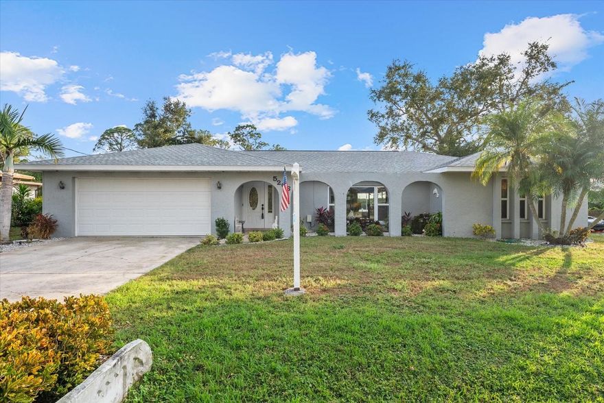 Discover waterfront living at its finest on the tranquil Braden River. This 3 bed/2 bath single-family home has been exceptionally maintained with sweeping water views, a private 13,000-lb boat lift, and direct access to the Manatee River, Intracoastal Waterway, and the Gulf—perfect for effortless days on the water. Privately positioned at the end of a deed-restricted street with no HOA or CDD fees, this concrete block home has been meticulously upgraded with a new roof (2023) on both the residence and shed, a stunning tiki hut, and a 59-ft TREX dock ideal for sunset lounging. Updated windows include new, clear polycarbonate storm panels for added peace of mind during hurricane season. The interior welcomes you to a split bedroom design with a partially open layout featuring custom oak cabinetry in the kitchen and matching oak vanities in both bathrooms. Elegant tile with a brushed-wood finish flows through the main living areas, while plush carpeting in the bedrooms adds comfort and warmth. The primary suite offers a quiet retreat just off the living room, while the additional bedrooms provide comfort and flexibility with one currently used as an office. Whether enjoyed from the Florida room, dining room, or bedrooms, the water views are simply captivating .End each day on your private dock watching the afternoon glow of sunsets over the river—an experience that truly makes this home unforgettable. Whether used as your primary residence, vacation retreat, or seasonal rental, this move-in ready home caters to many lifestyles. Act now and schedule your private tour today.